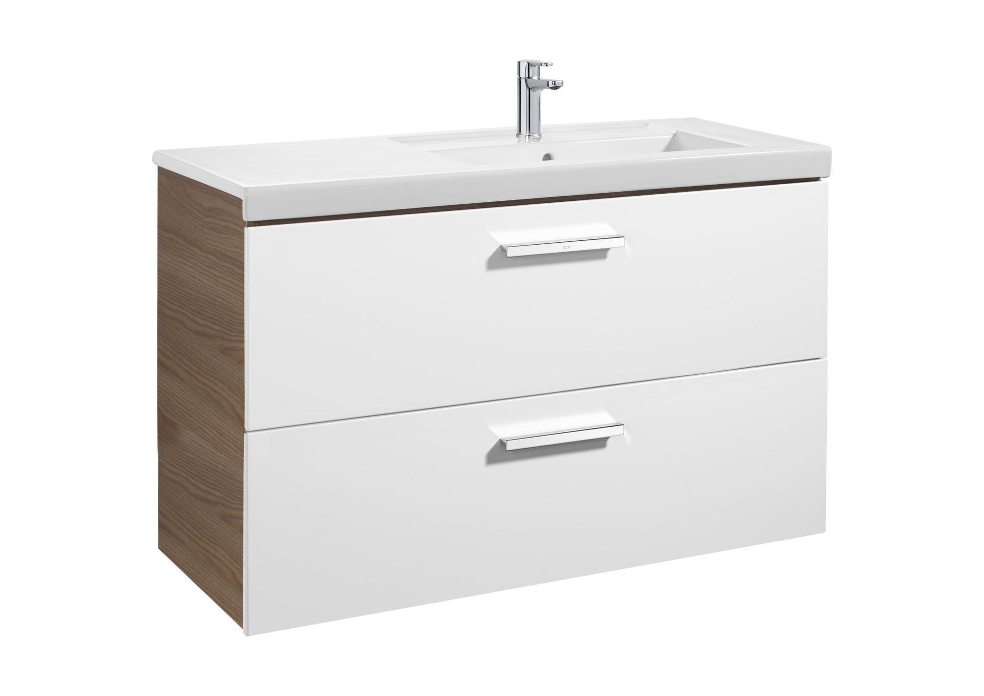Roca - Mueble base Prisma Unik de dos cajones y lavabo - BricoandPool
