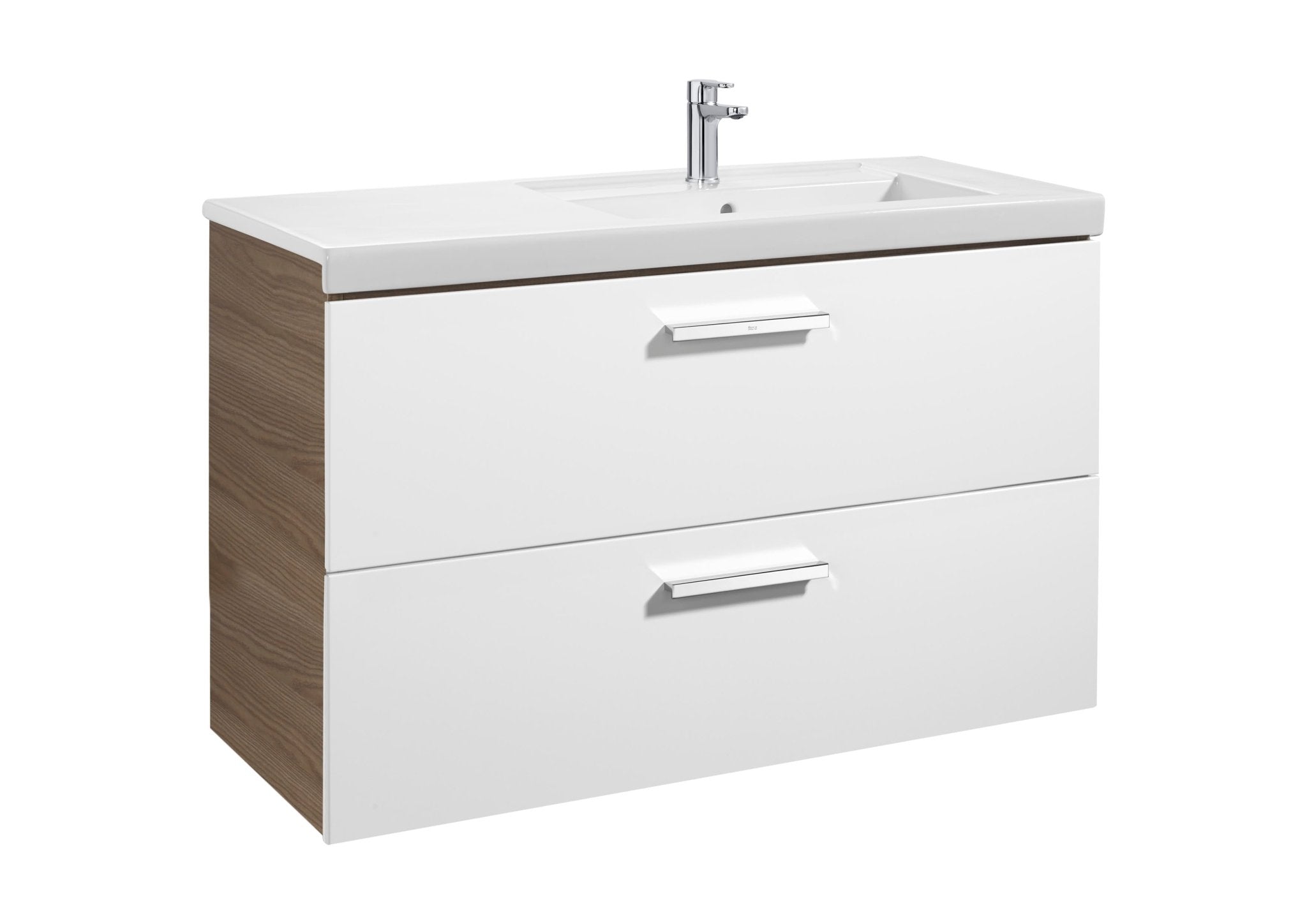 Roca - Mueble base Prisma Unik de dos cajones y lavabo - BricoandPool