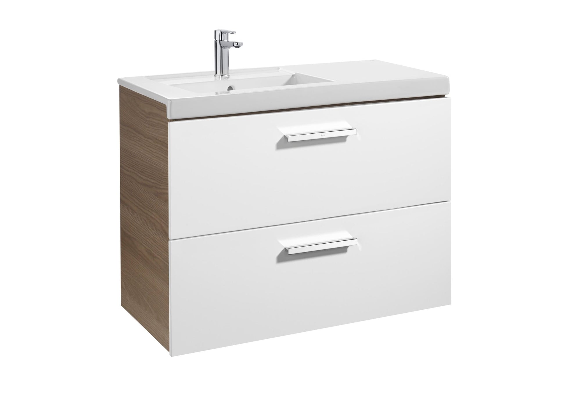 Roca - Mueble base Prisma Unik de dos cajones y lavabo - BricoandPool