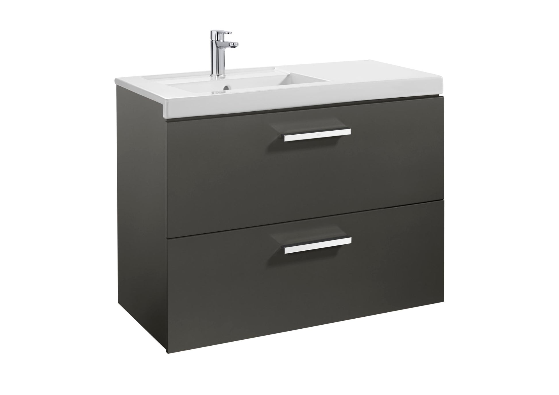 Roca - Mueble base Prisma Unik de dos cajones y lavabo - BricoandPool