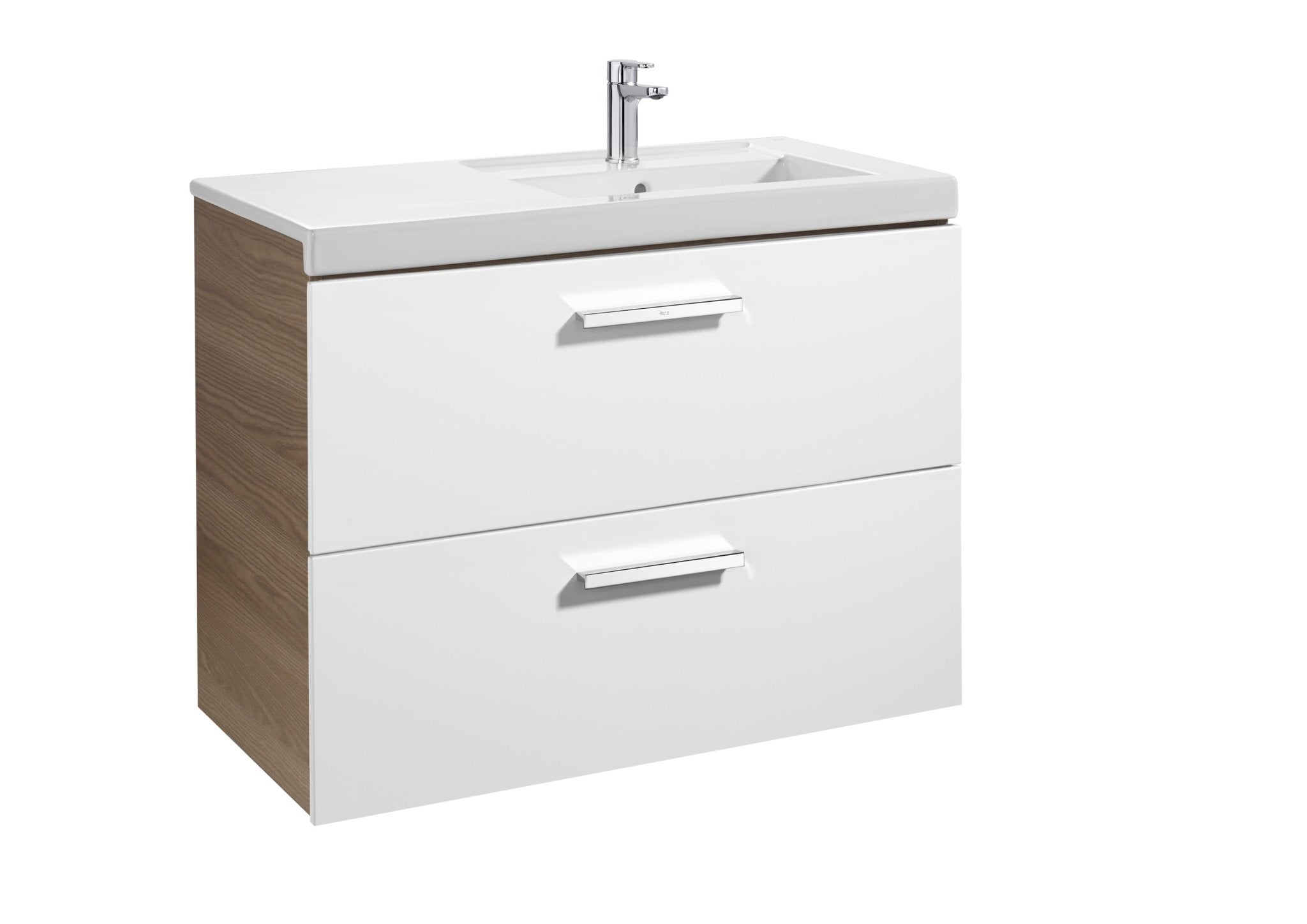 Roca - Mueble base Prisma Unik de dos cajones y lavabo - BricoandPool