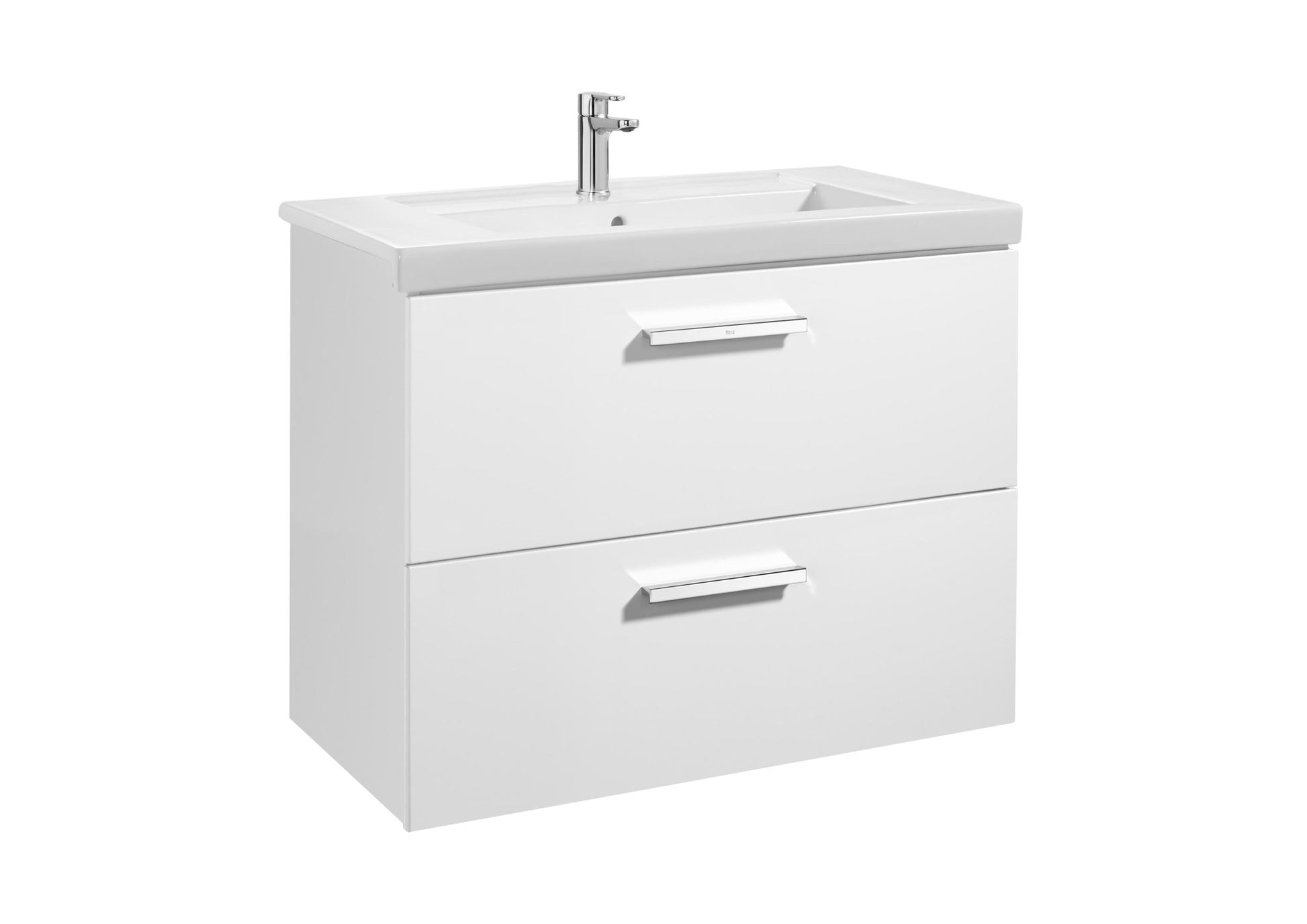 Roca - Mueble base Prisma Unik de dos cajones y lavabo - BricoandPool