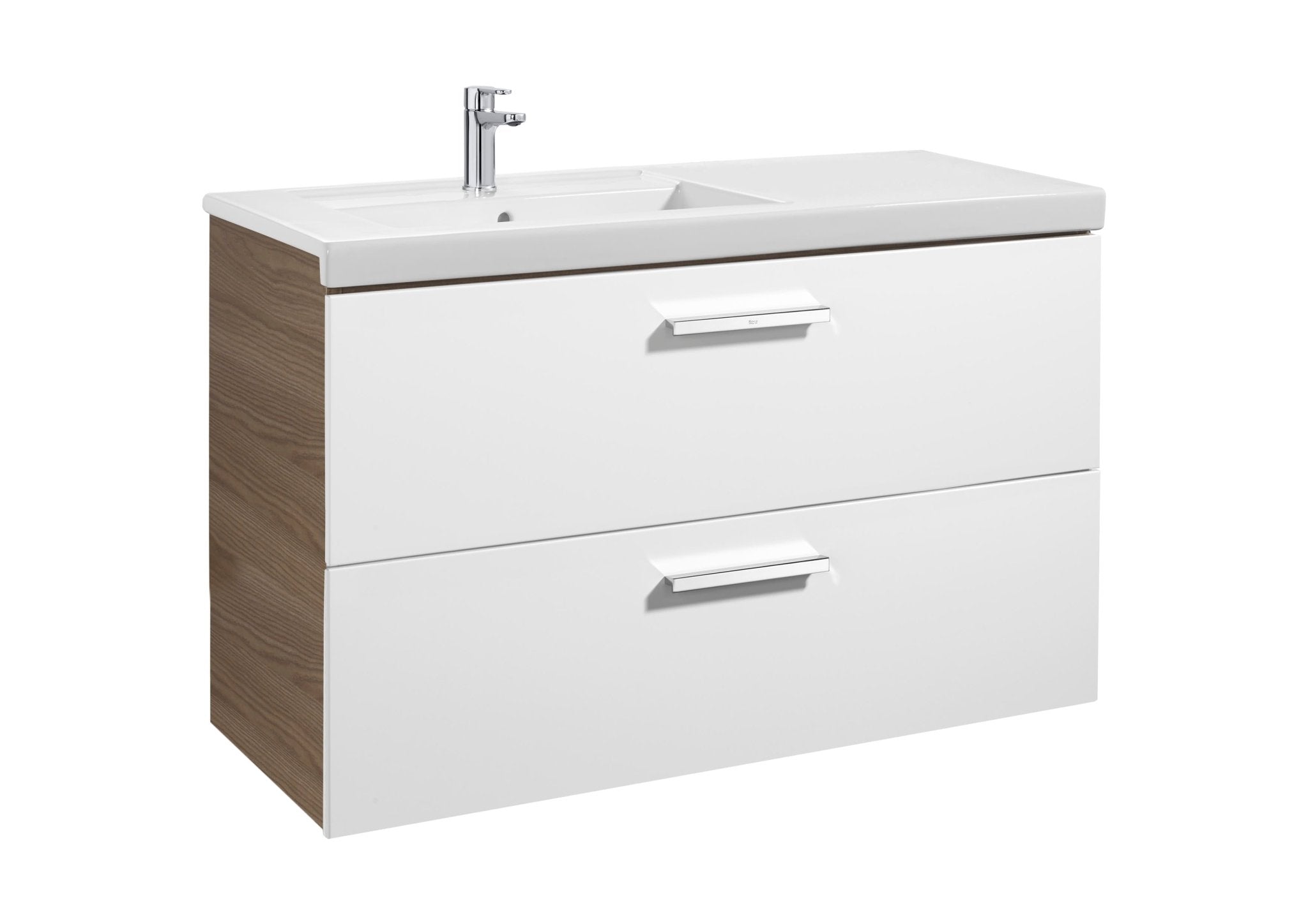 Roca - Mueble base Prisma Unik de dos cajones y lavabo - BricoandPool