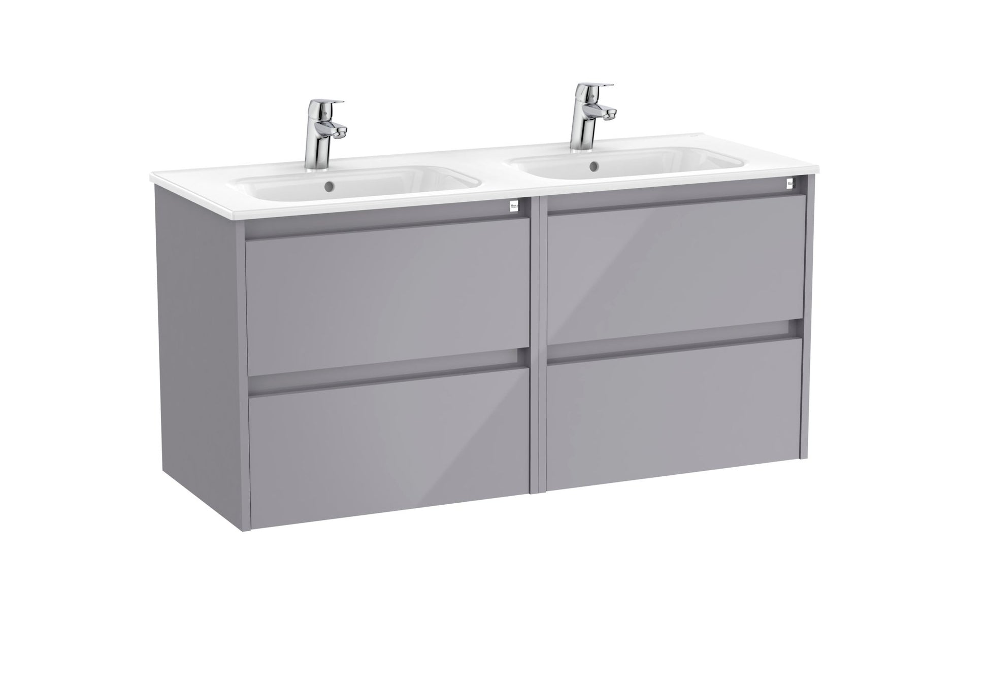 Roca - Mueble base Tenet Unik de cuatro cajones y lavabo doble - BricoandPool