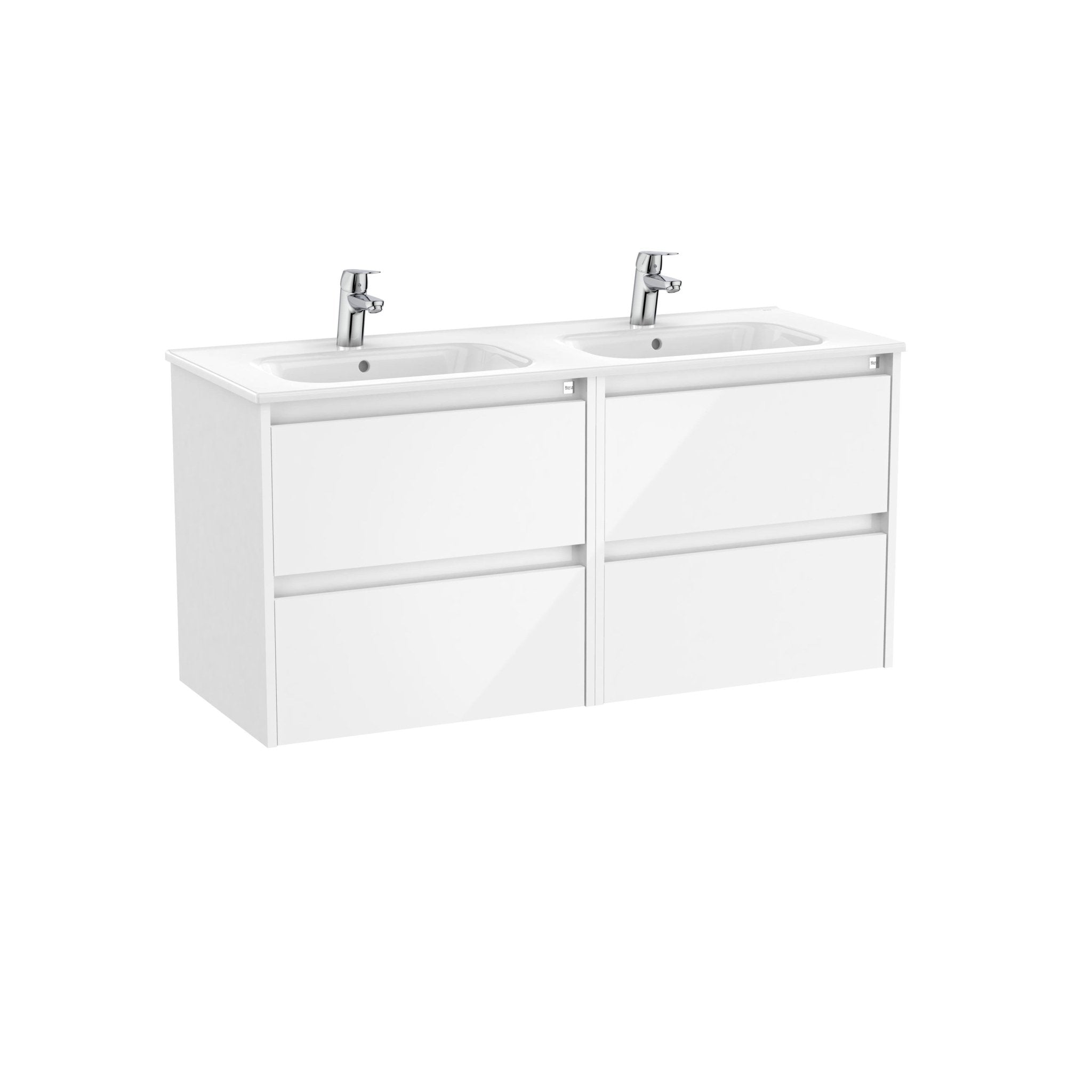 Roca - Mueble base Tenet Unik de cuatro cajones y lavabo doble - BricoandPool