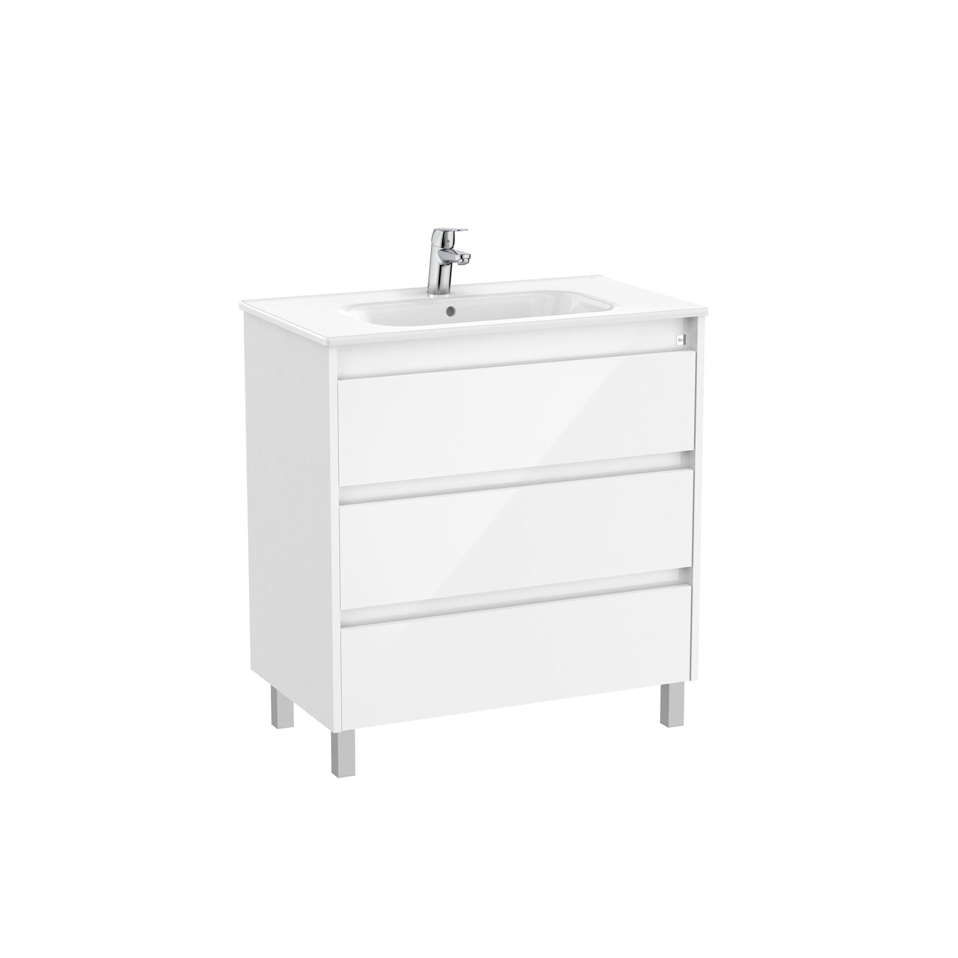 Roca - Mueble base Tenet Unik de tres cajones y lavabo - BricoandPool