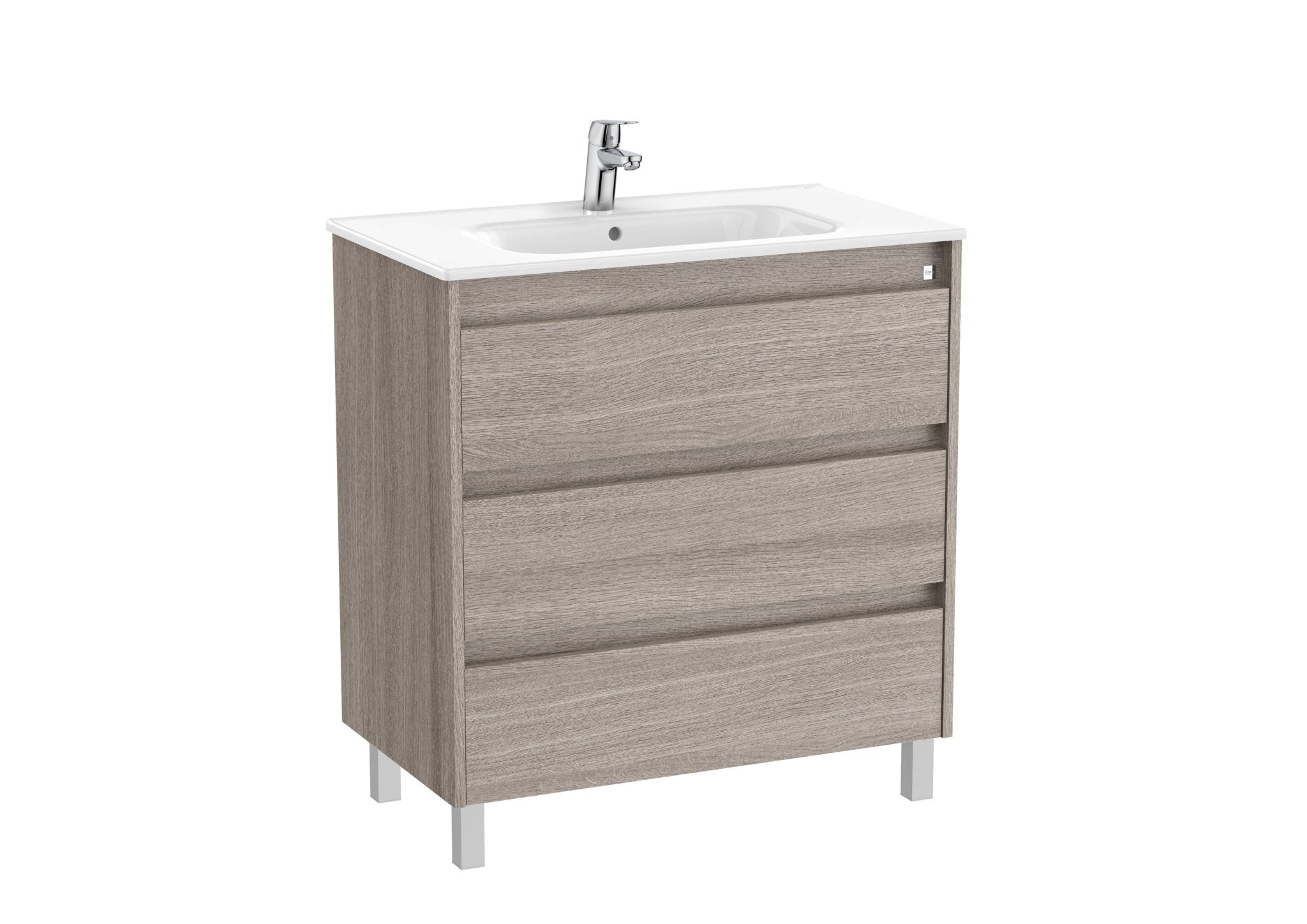 Roca - Mueble base Tenet Unik de tres cajones y lavabo - BricoandPool
