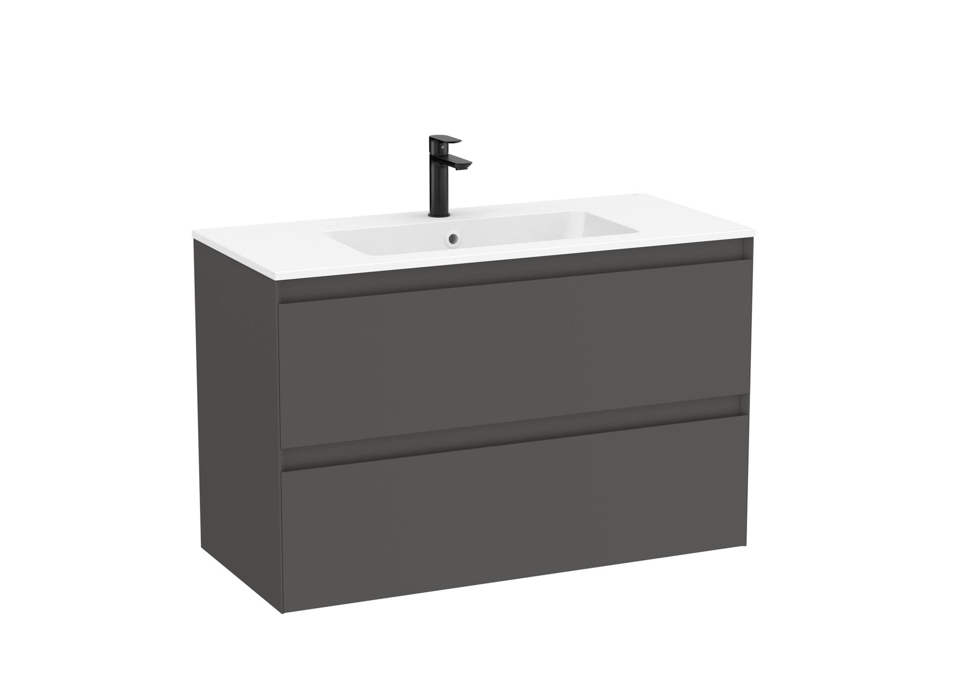Roca - Mueble base Tenue Unik de dos cajones y lavabo de Stonex® - BricoandPool