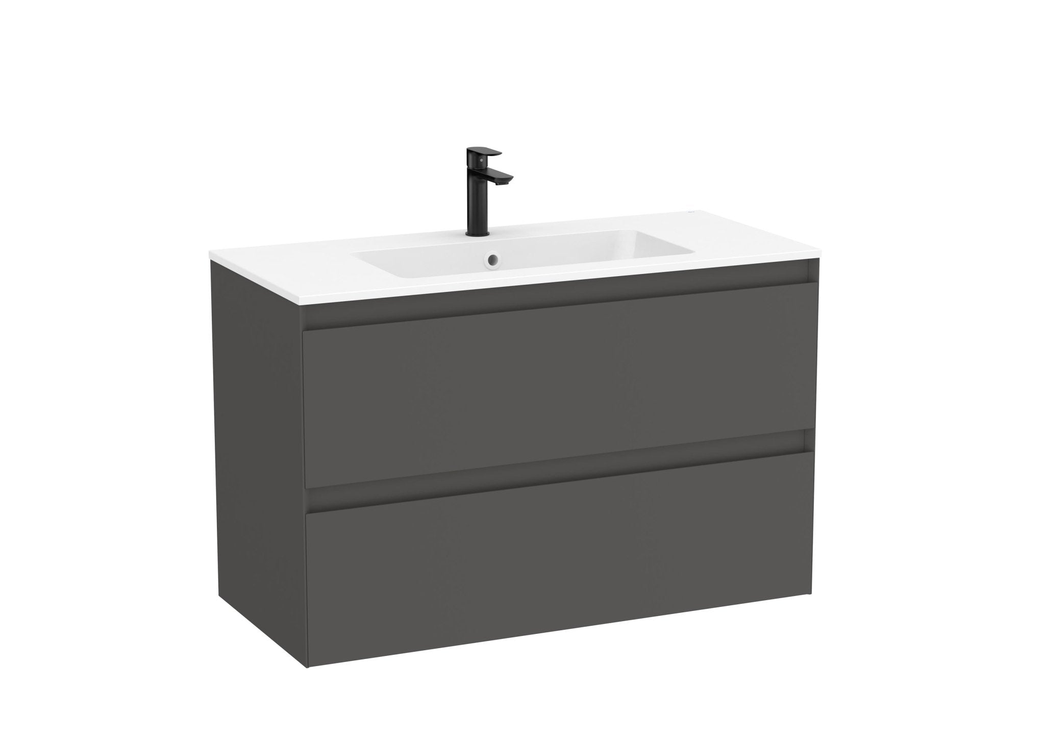 Roca - Mueble base Tenue Unik de dos cajones y lavabo de Stonex® - BricoandPool