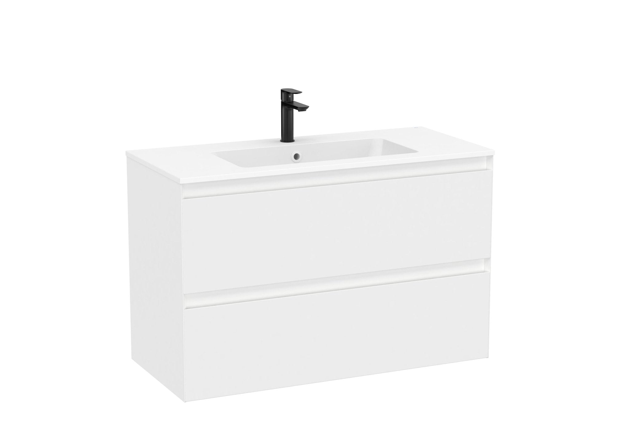 Roca - Mueble base Tenue Unik de dos cajones y lavabo de Stonex® - BricoandPool