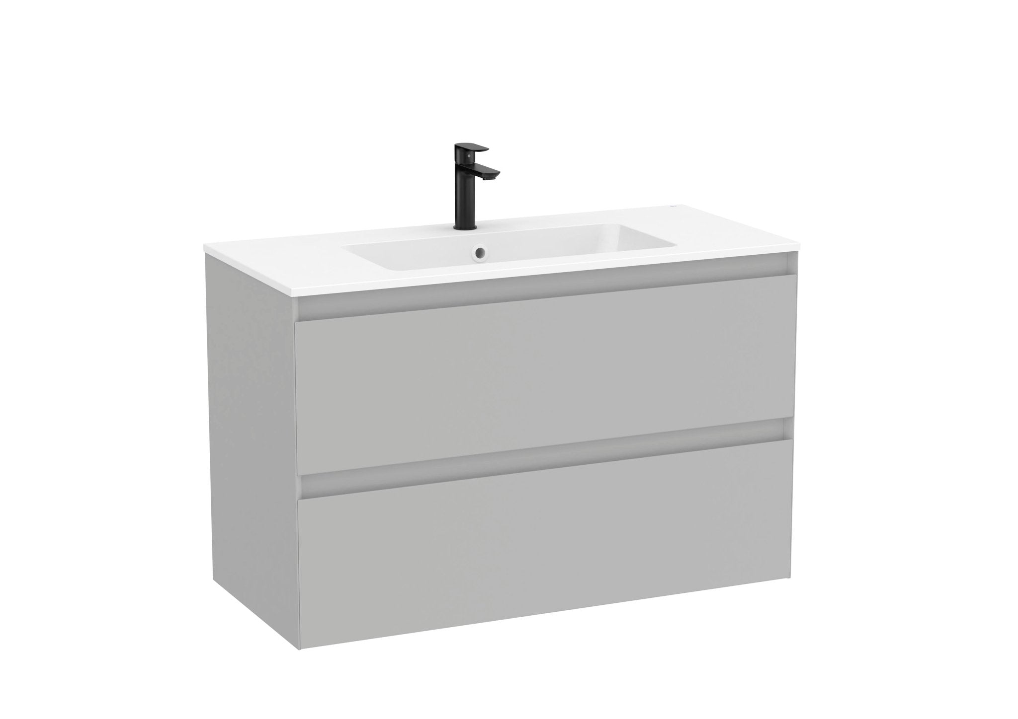 Roca - Mueble base Tenue Unik de dos cajones y lavabo de Stonex® - BricoandPool