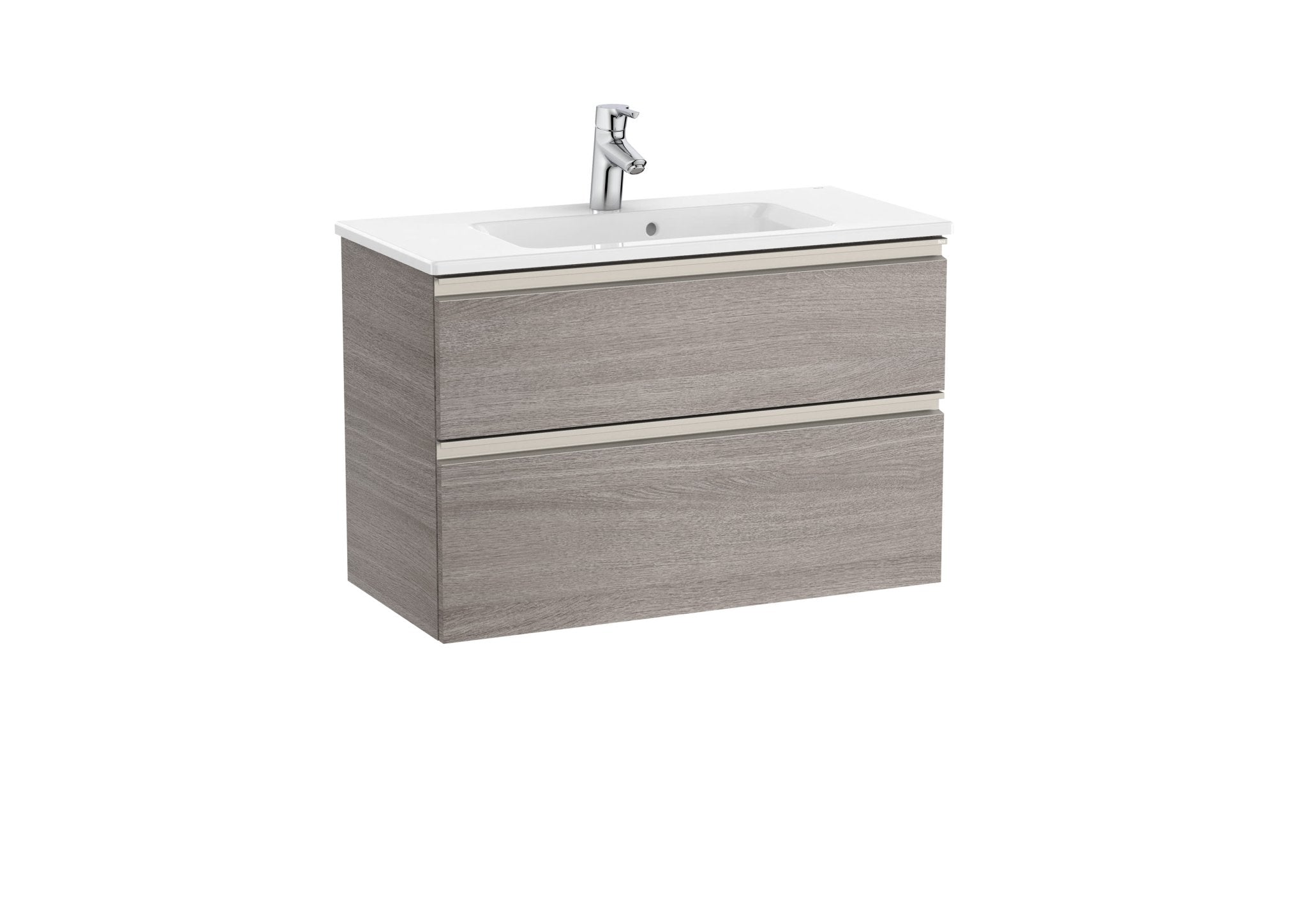 Roca - Mueble base The Gap Unik compacto de dos cajones y lavabo - BricoandPool