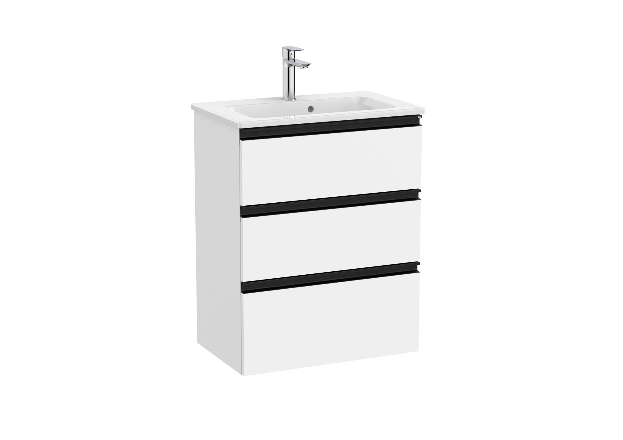 Roca - Mueble base The Gap Unik compacto de tres cajones y lavabo - BricoandPool