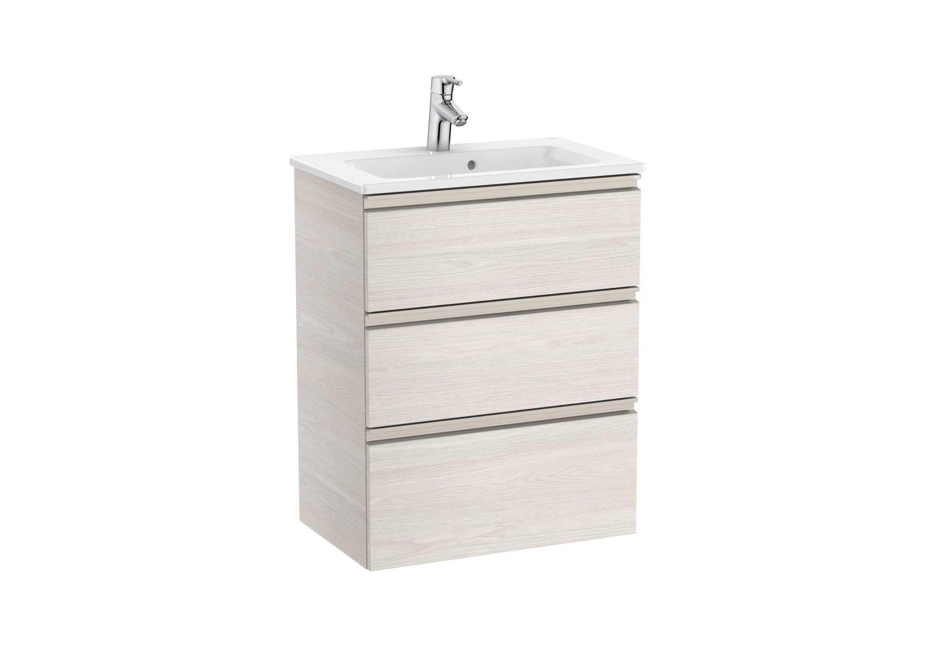 Roca - Mueble base The Gap Unik compacto de tres cajones y lavabo - BricoandPool
