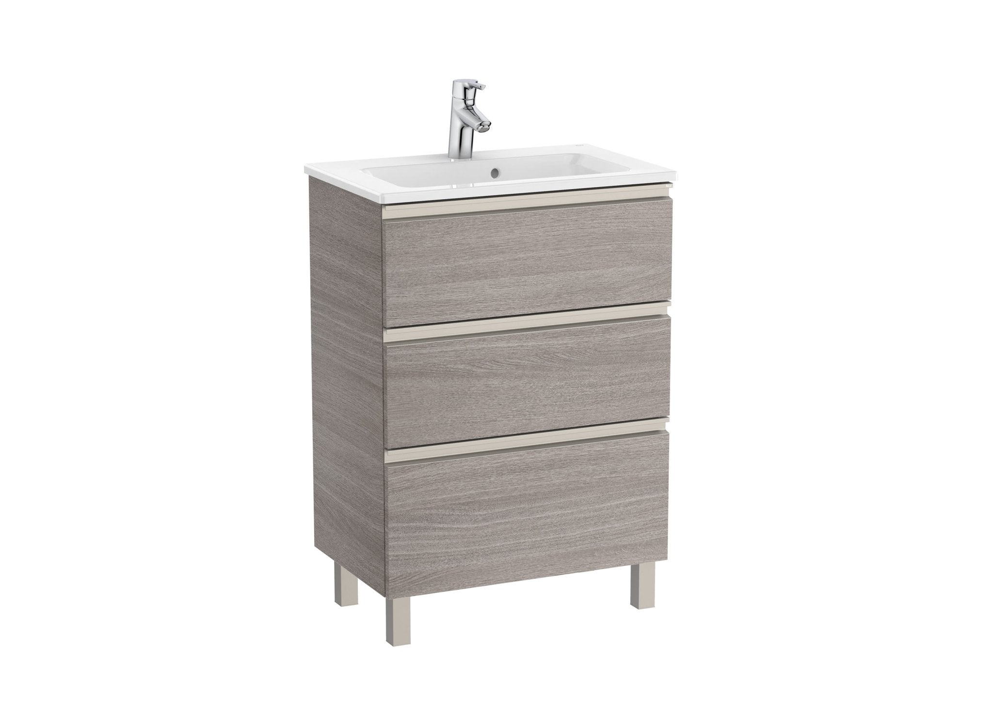 Roca - Mueble base The Gap Unik compacto de tres cajones y lavabo - BricoandPool