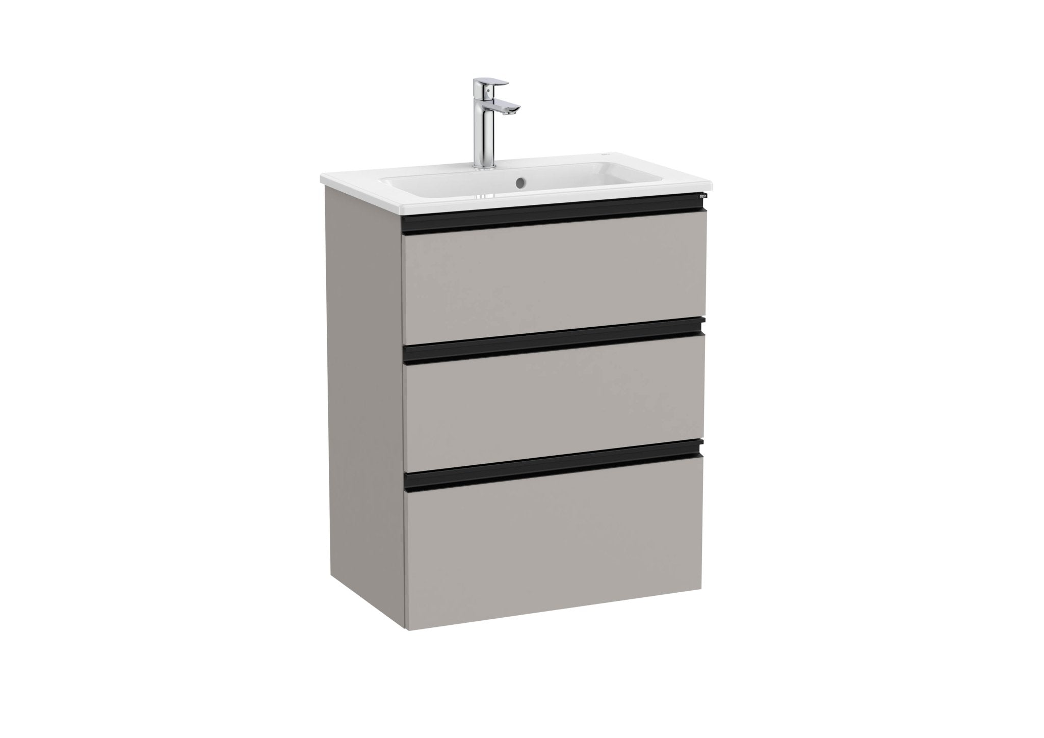 Roca - Mueble base The Gap Unik compacto de tres cajones y lavabo - BricoandPool