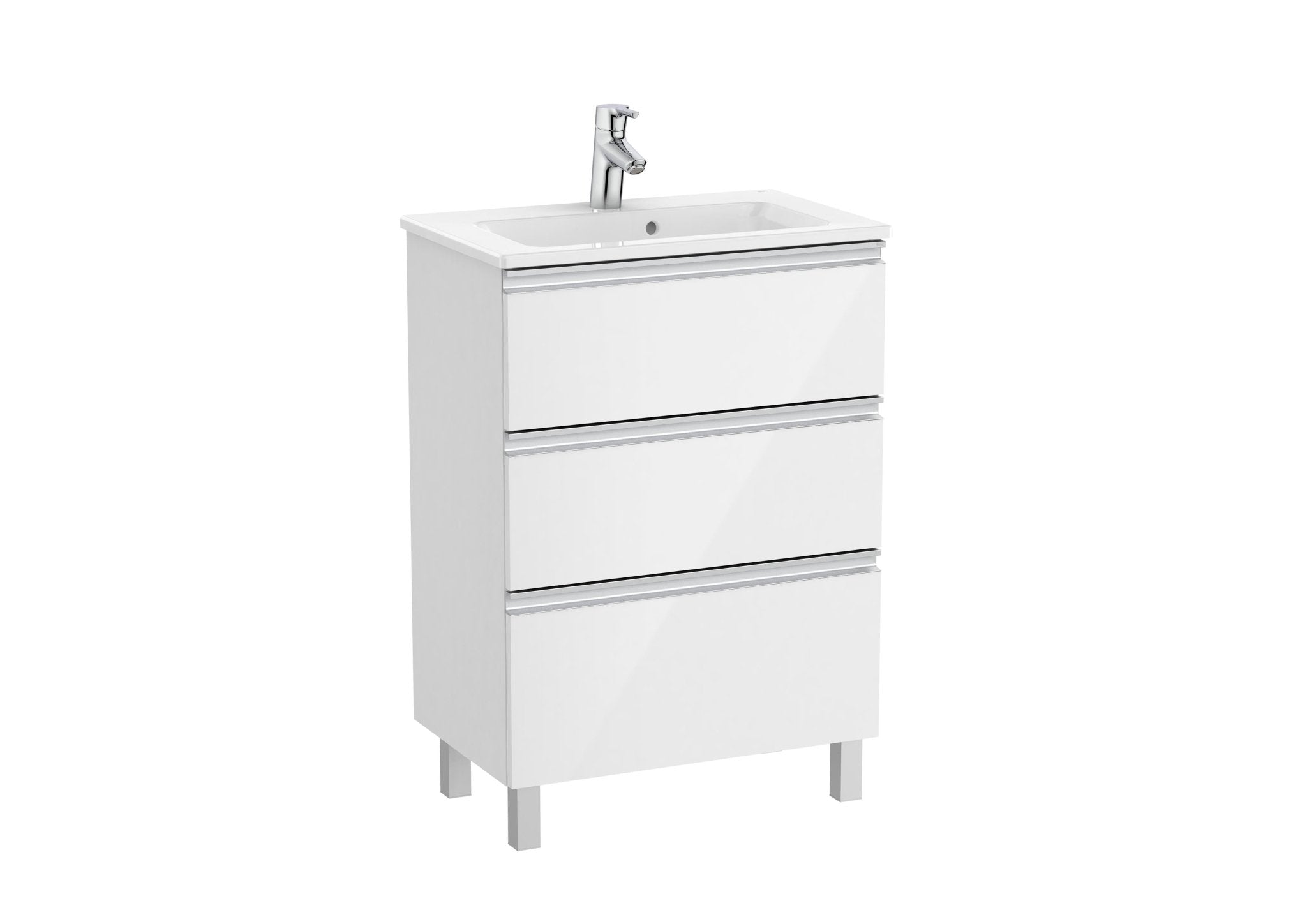 Roca - Mueble base The Gap Unik compacto de tres cajones y lavabo - BricoandPool