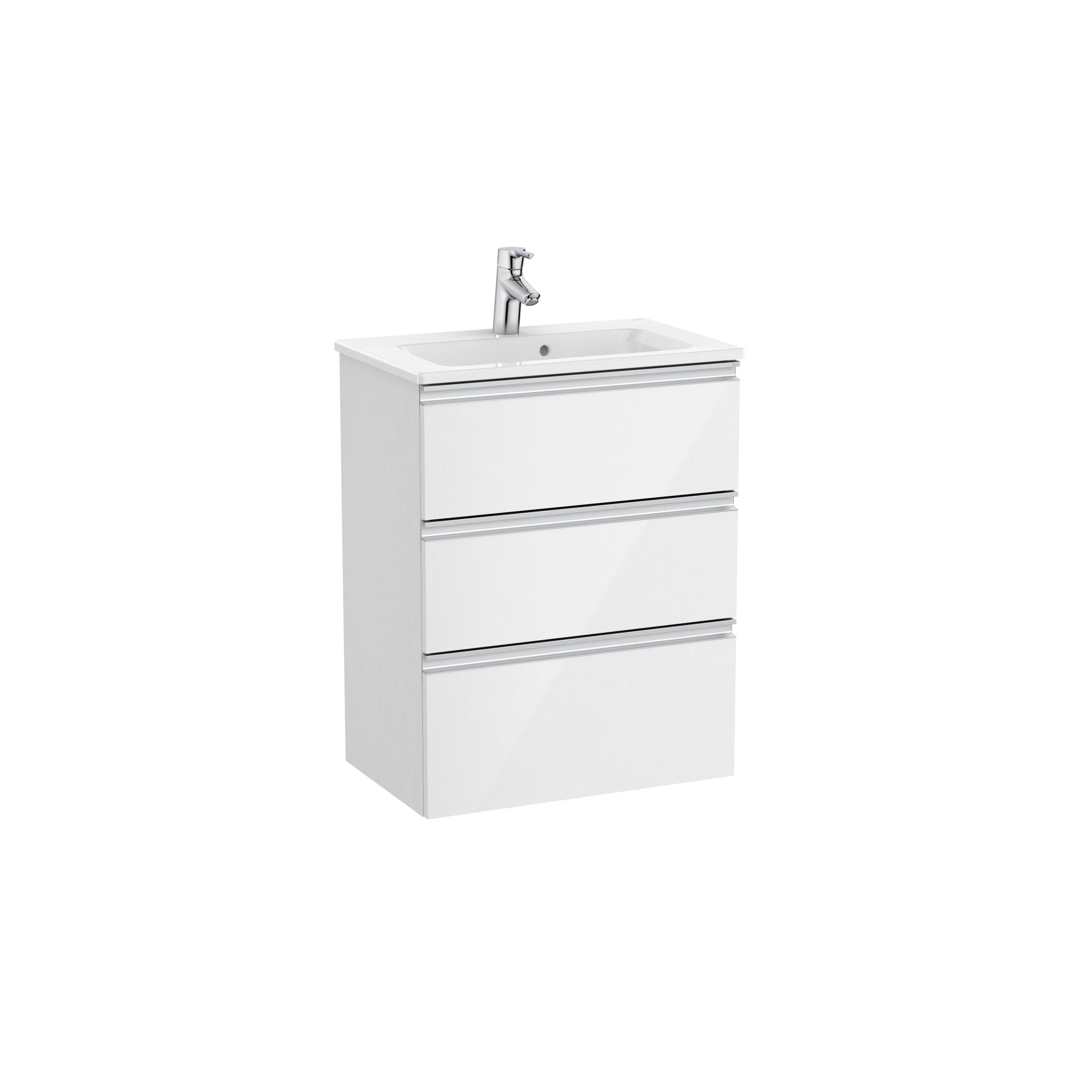 Roca - Mueble base The Gap Unik compacto de tres cajones y lavabo - BricoandPool