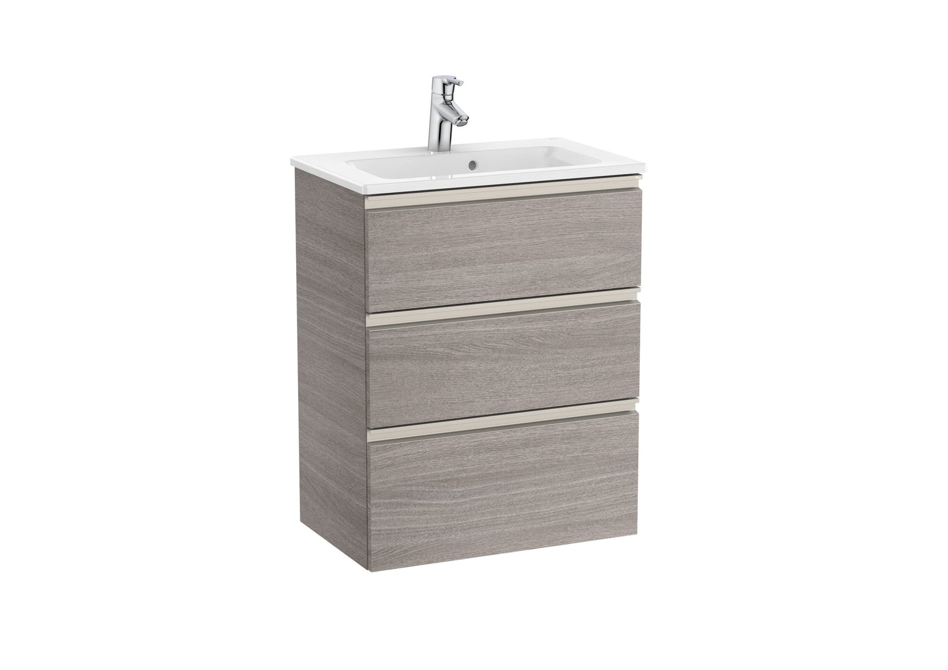 Roca - Mueble base The Gap Unik compacto de tres cajones y lavabo - BricoandPool