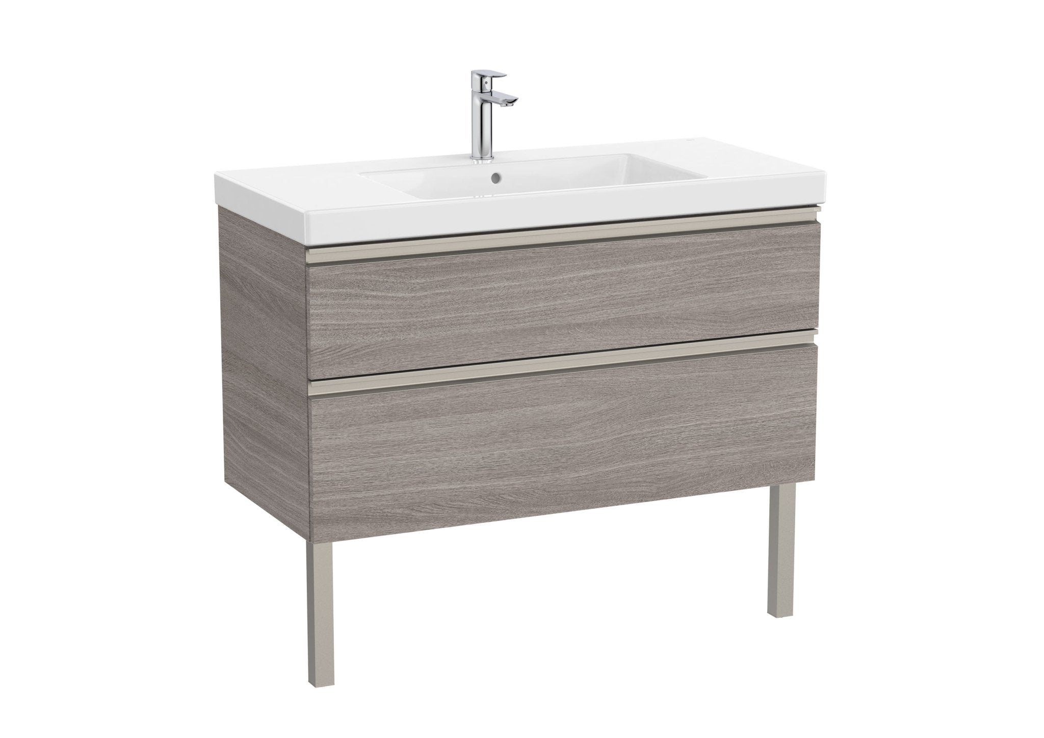 Roca - Mueble base The Gap Unik de dos cajones y lavabo plus - BricoandPool
