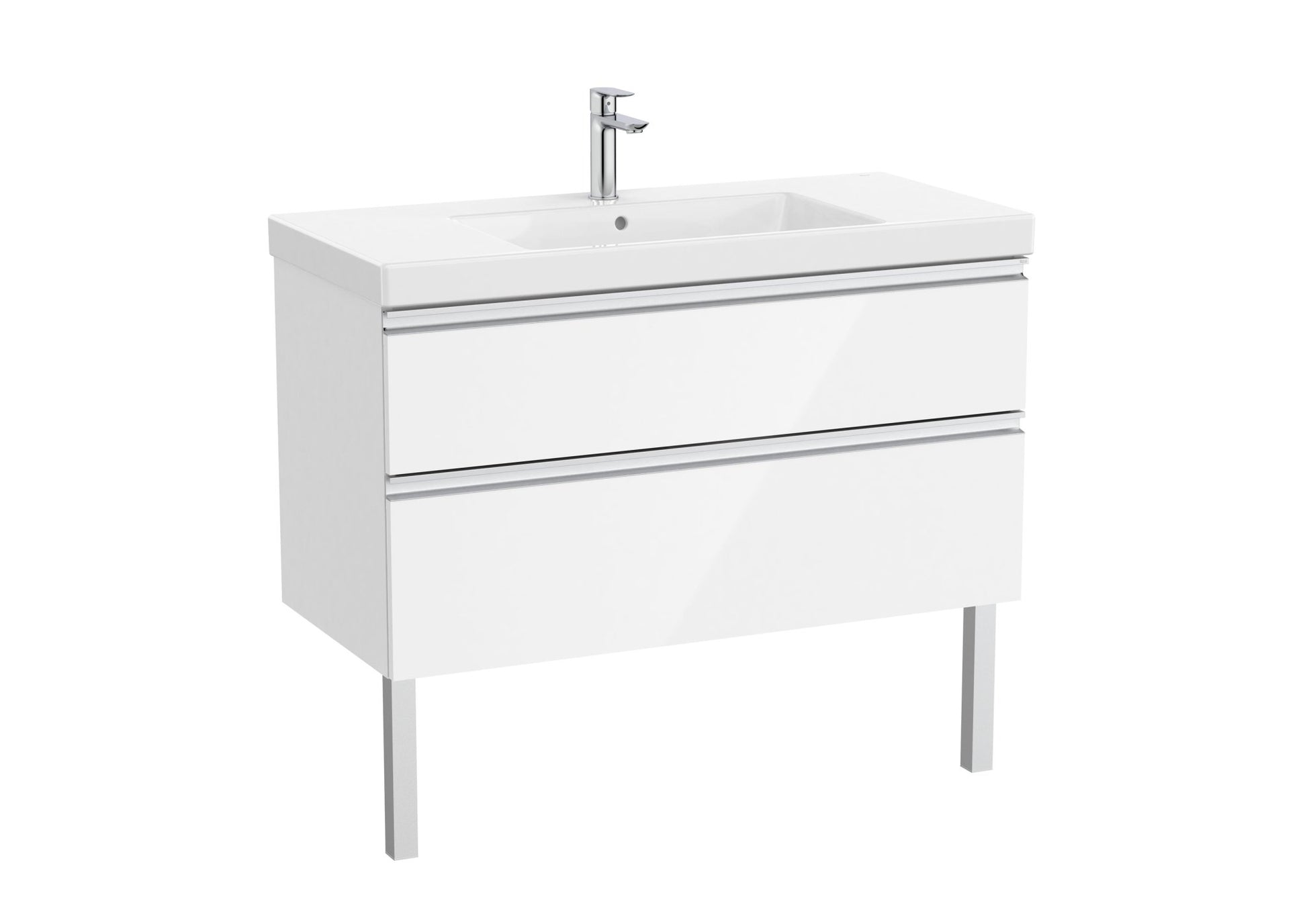 Roca - Mueble base The Gap Unik de dos cajones y lavabo plus - BricoandPool