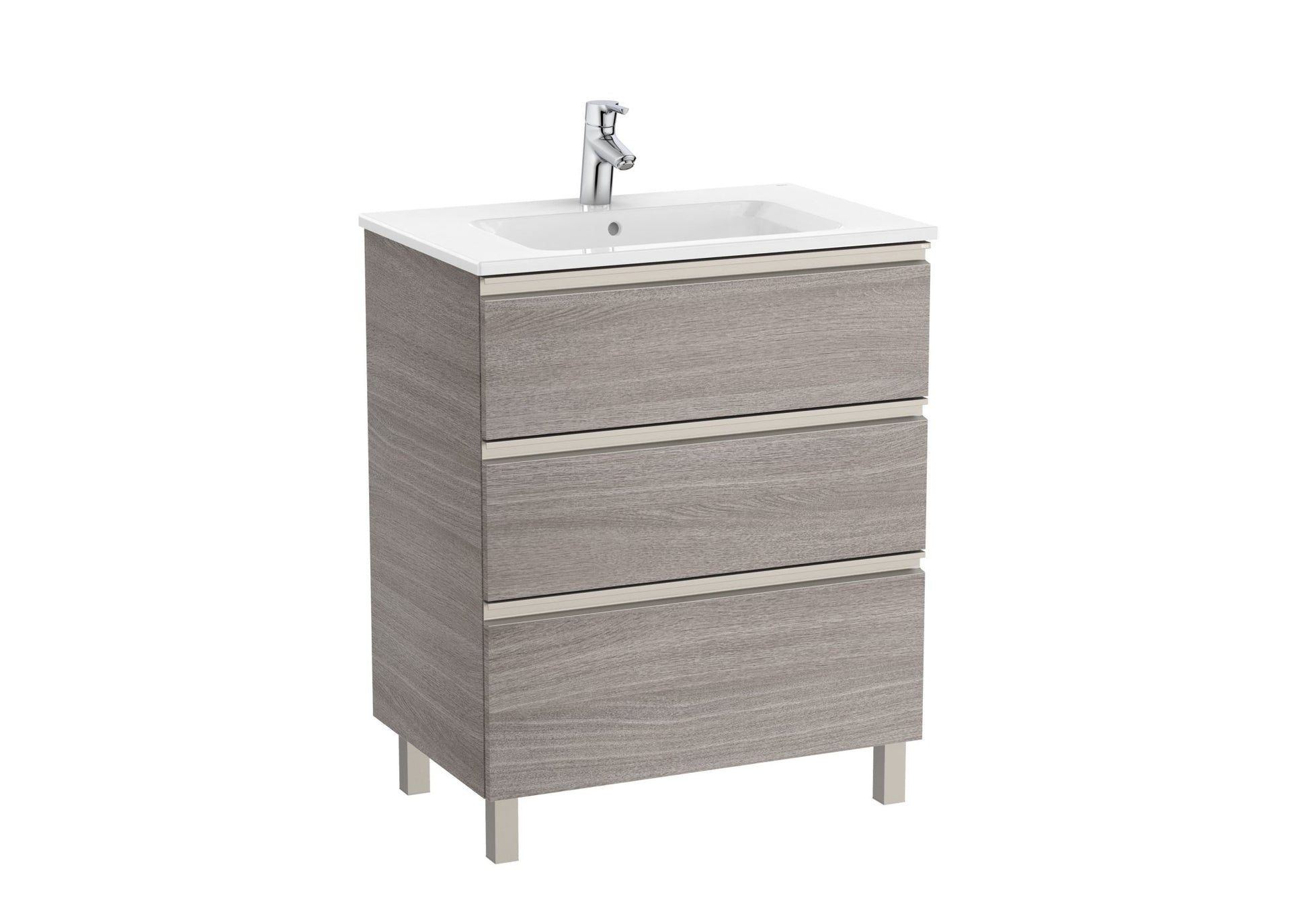 Roca - Mueble base The Gap Unik de tres cajones y lavabo - BricoandPool
