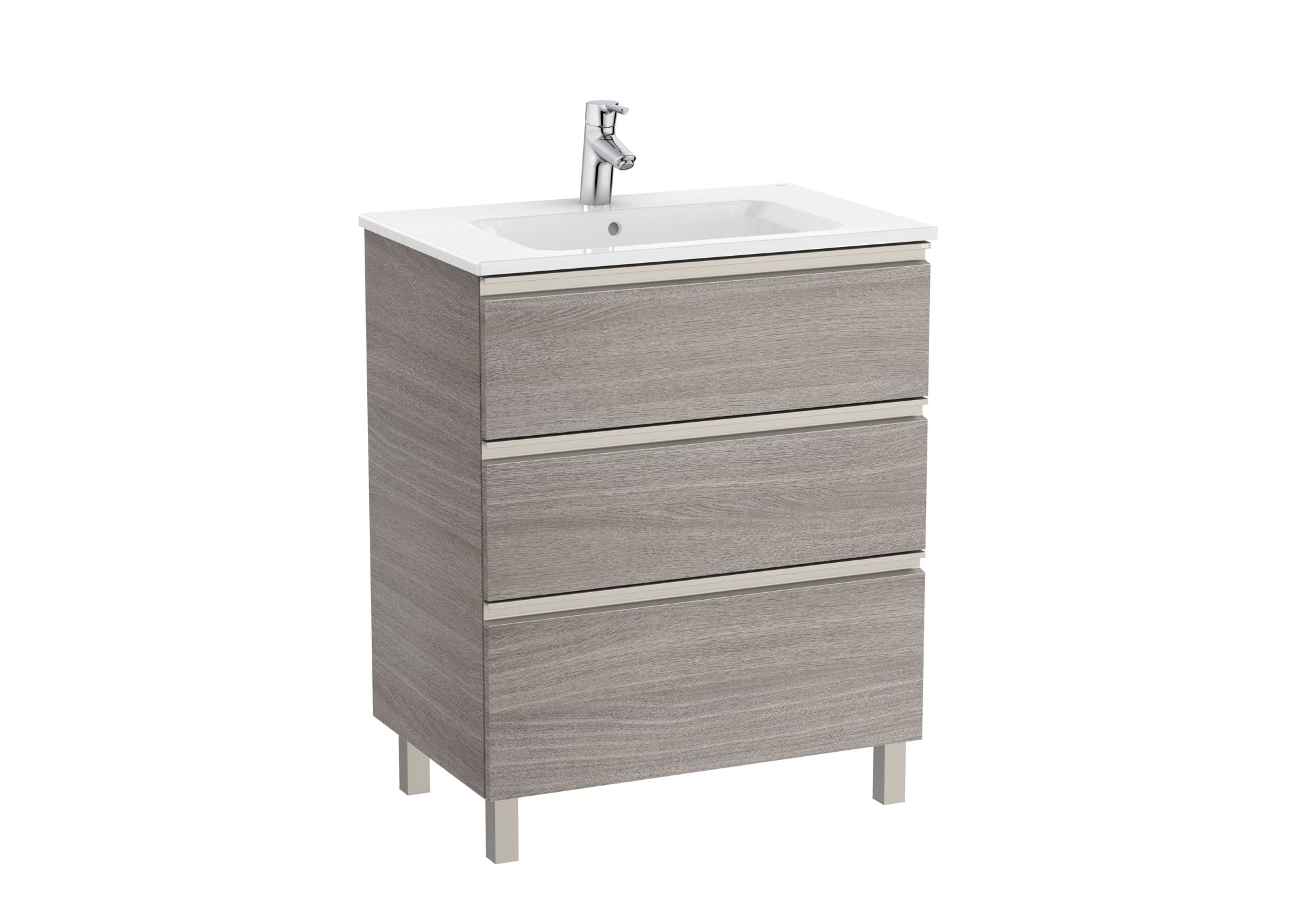 Roca - Mueble base The Gap Unik de tres cajones y lavabo - BricoandPool