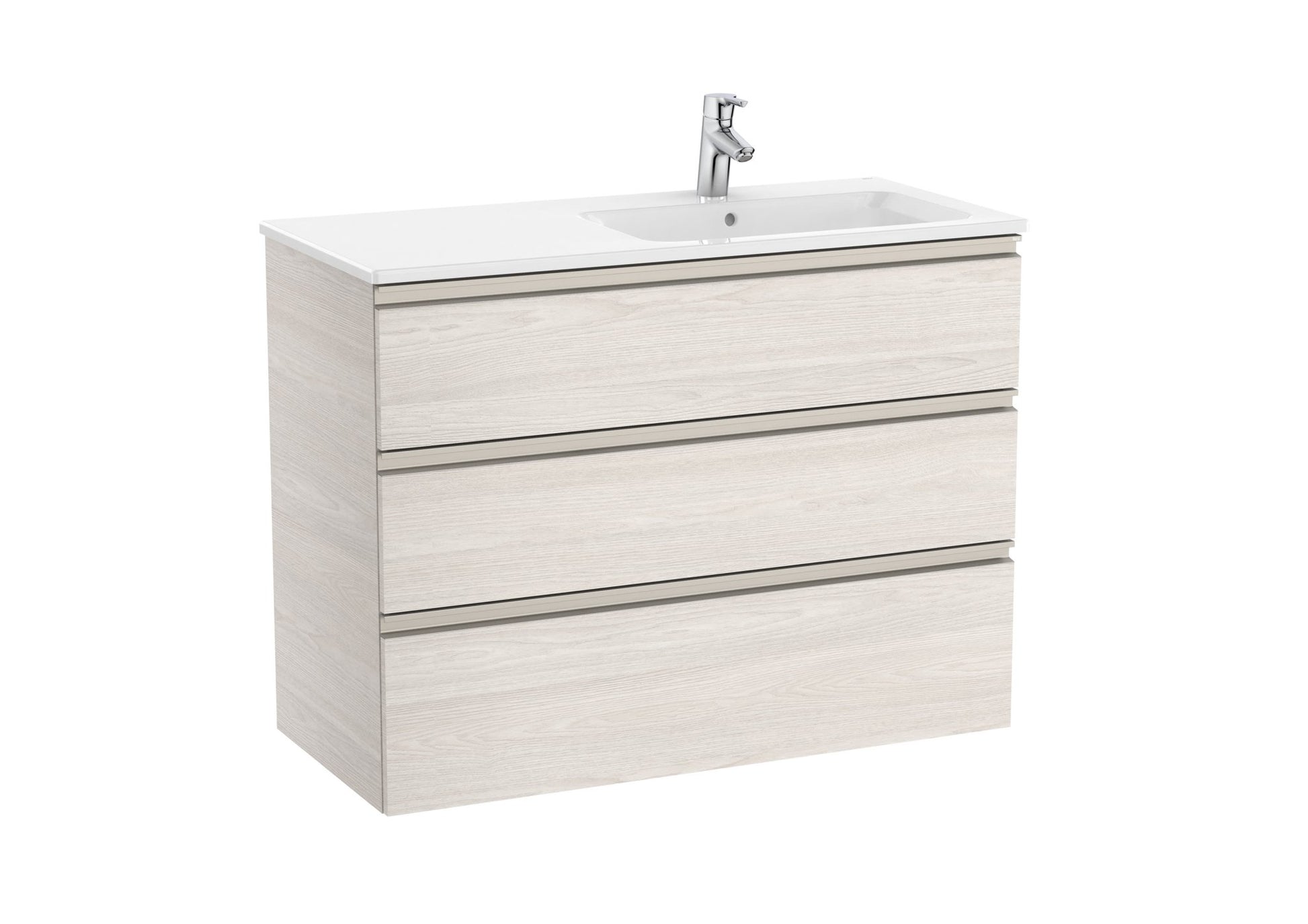 Roca - Mueble base The Gap Unik de tres cajones y lavabo - BricoandPool