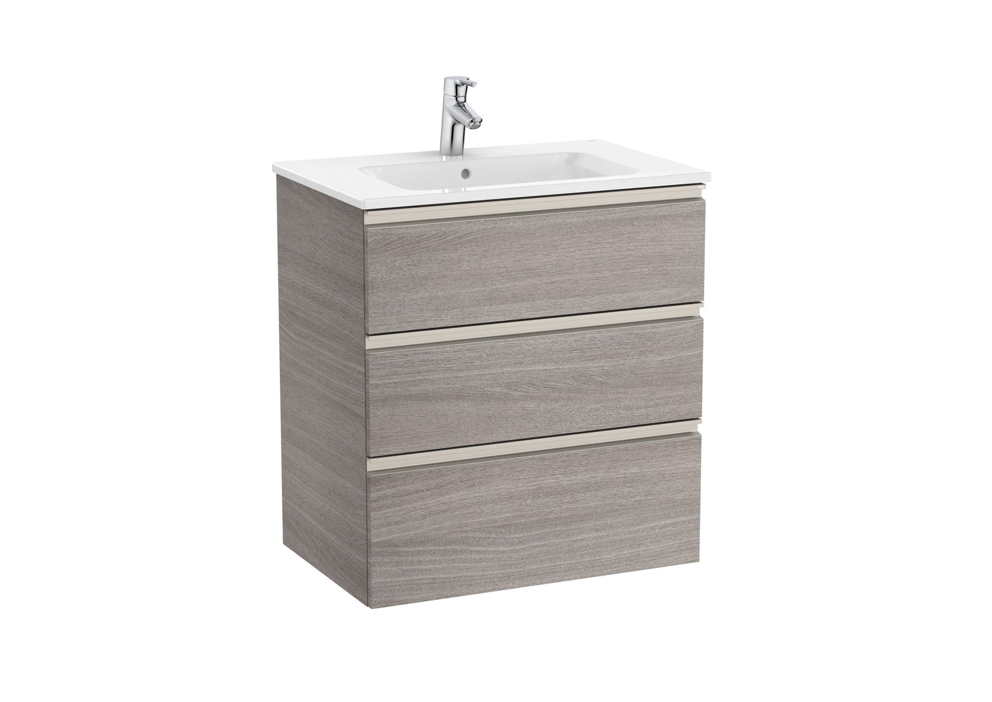 Roca - Mueble base The Gap Unik de tres cajones y lavabo - BricoandPool