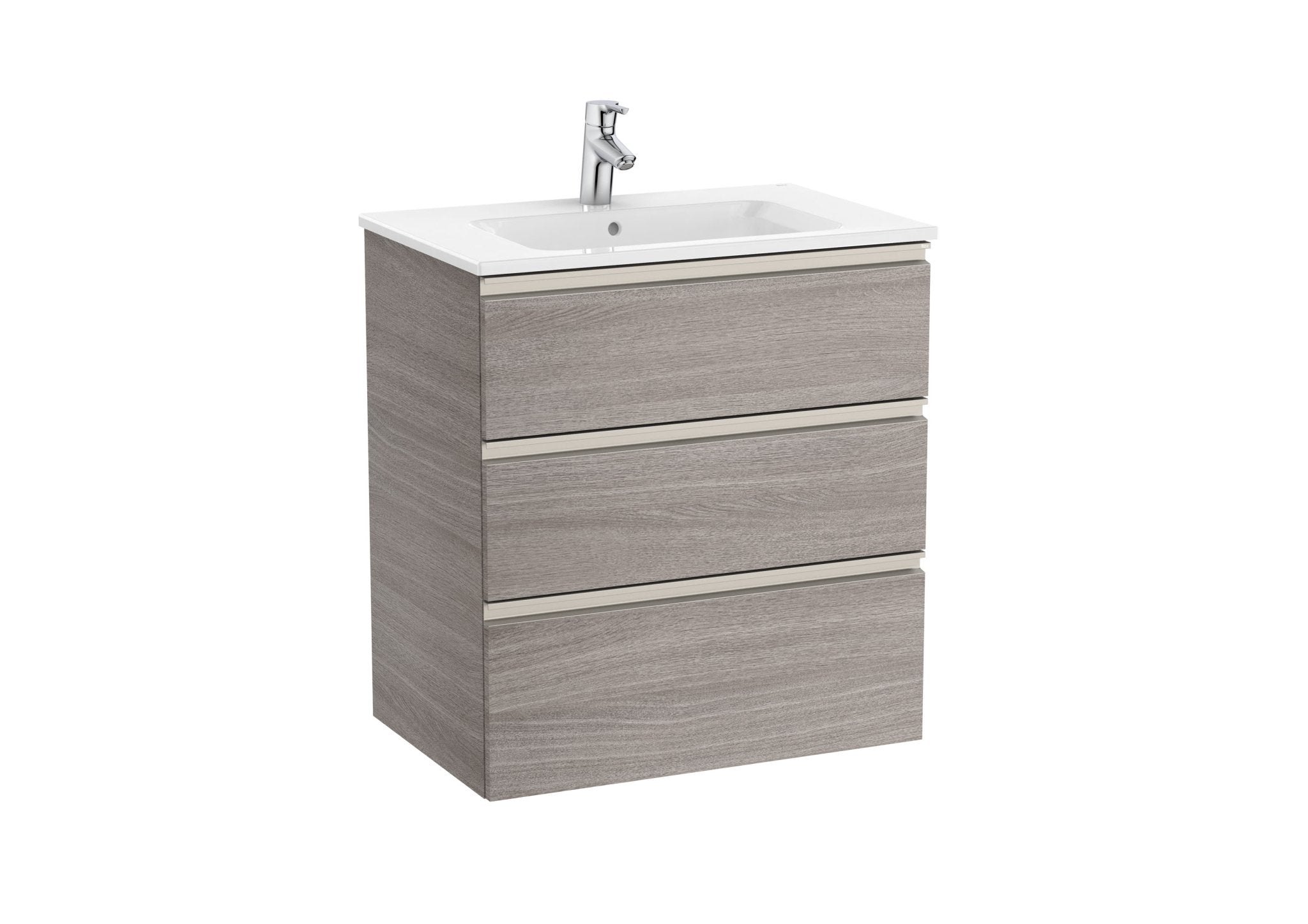 Roca - Mueble base The Gap Unik de tres cajones y lavabo - BricoandPool