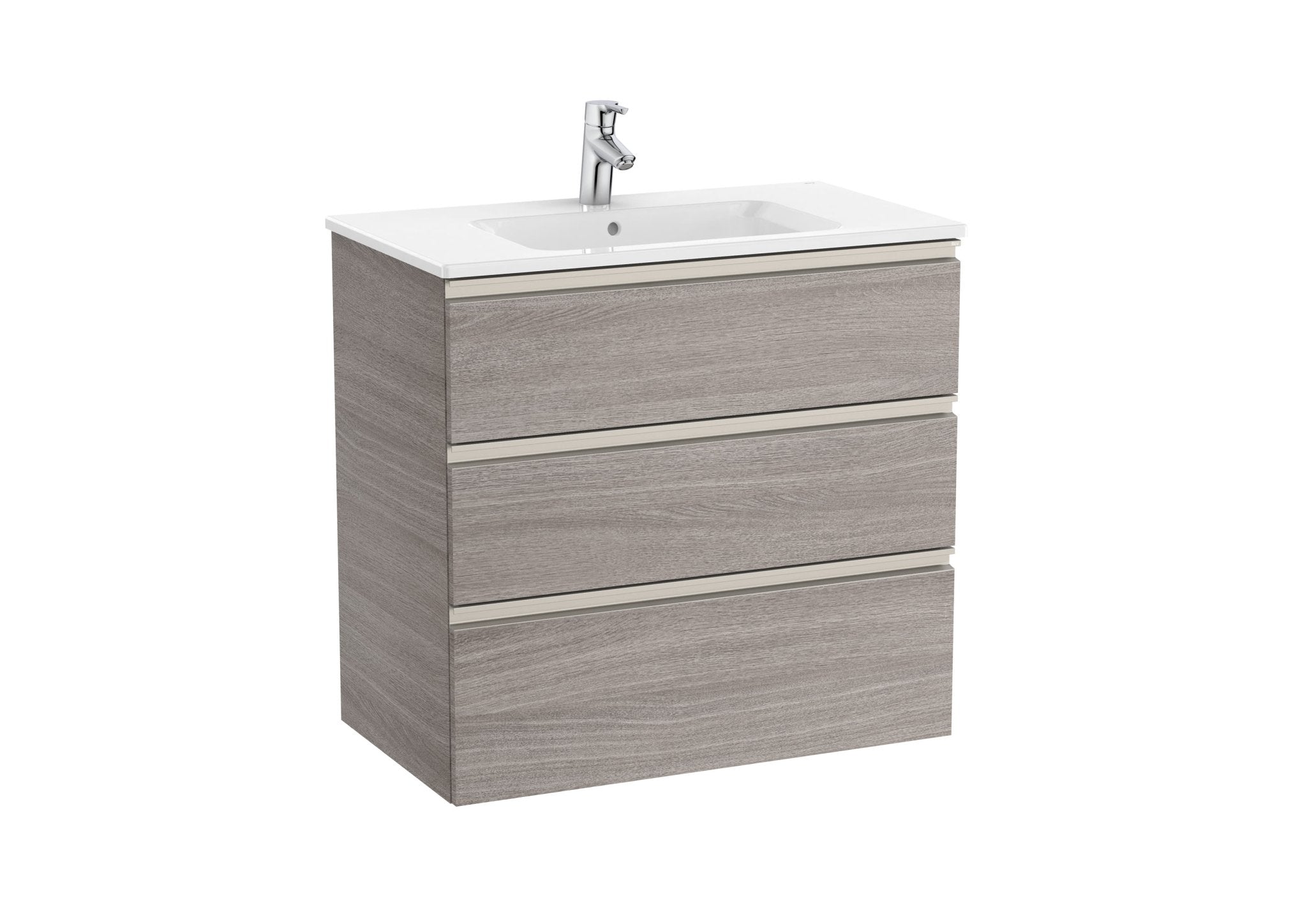 Roca - Mueble base The Gap Unik de tres cajones y lavabo - BricoandPool
