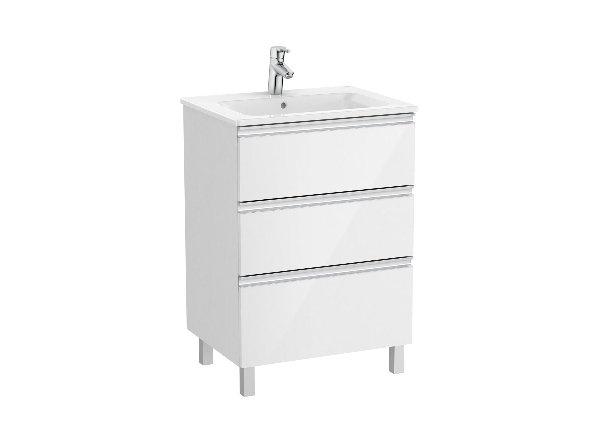 Roca - Mueble base The Gap Unik de tres cajones y lavabo - BricoandPool
