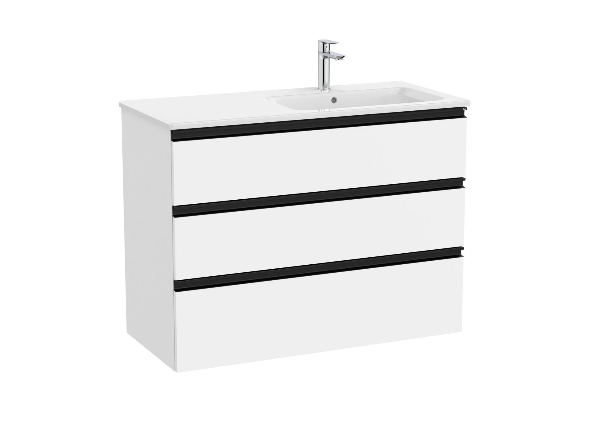 Roca - Mueble base The Gap Unik de tres cajones y lavabo - BricoandPool