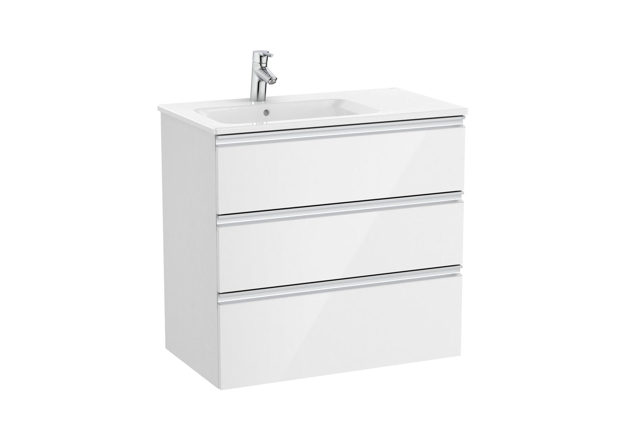 Roca - Mueble base The Gap Unik de tres cajones y lavabo - BricoandPool
