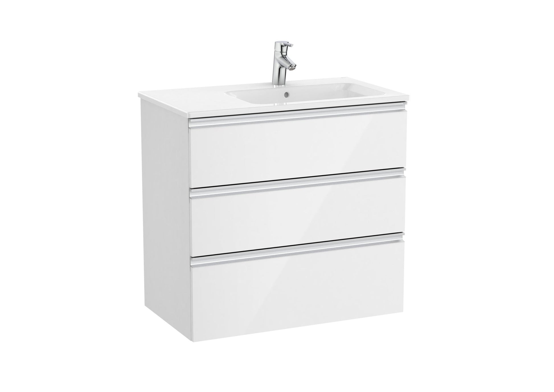 Roca - Mueble base The Gap Unik de tres cajones y lavabo - BricoandPool