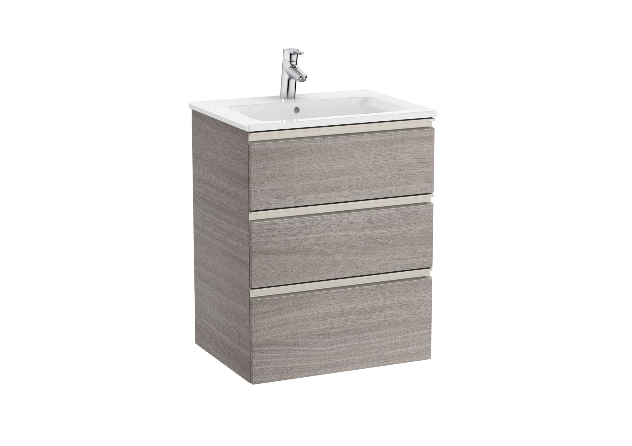 Roca - Mueble base The Gap Unik de tres cajones y lavabo - BricoandPool