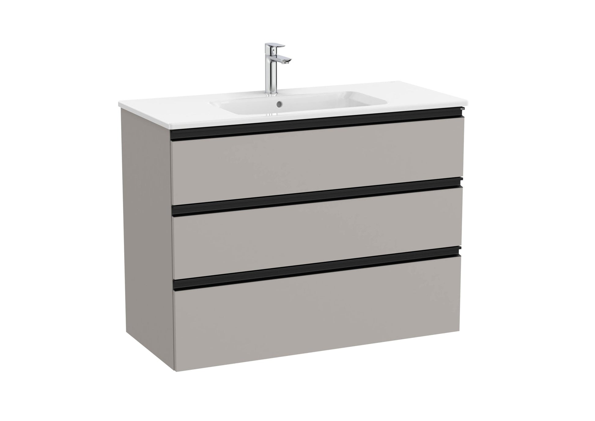 Roca - Mueble base The Gap Unik de tres cajones y lavabo - BricoandPool