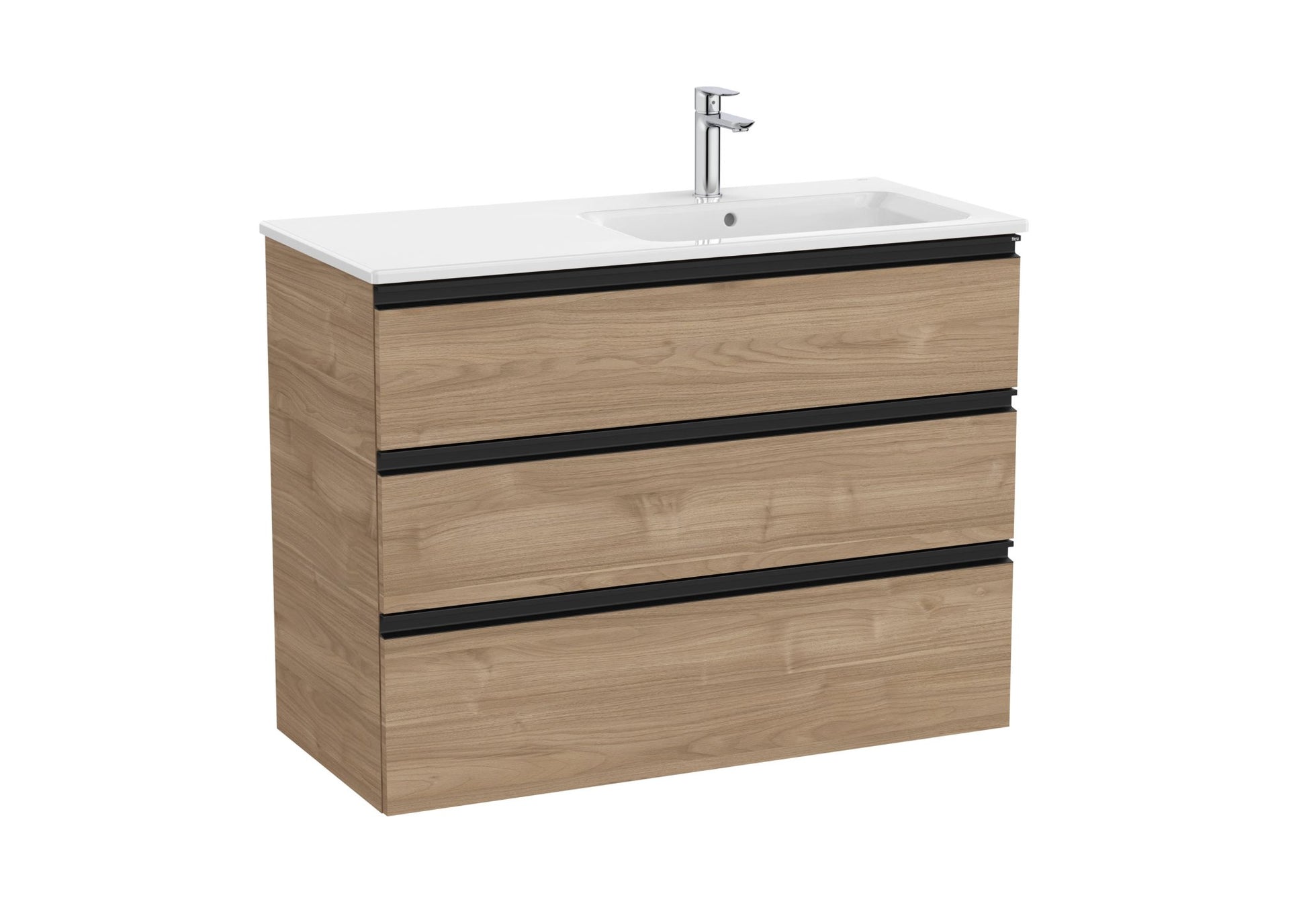 Roca - Mueble base The Gap Unik de tres cajones y lavabo - BricoandPool