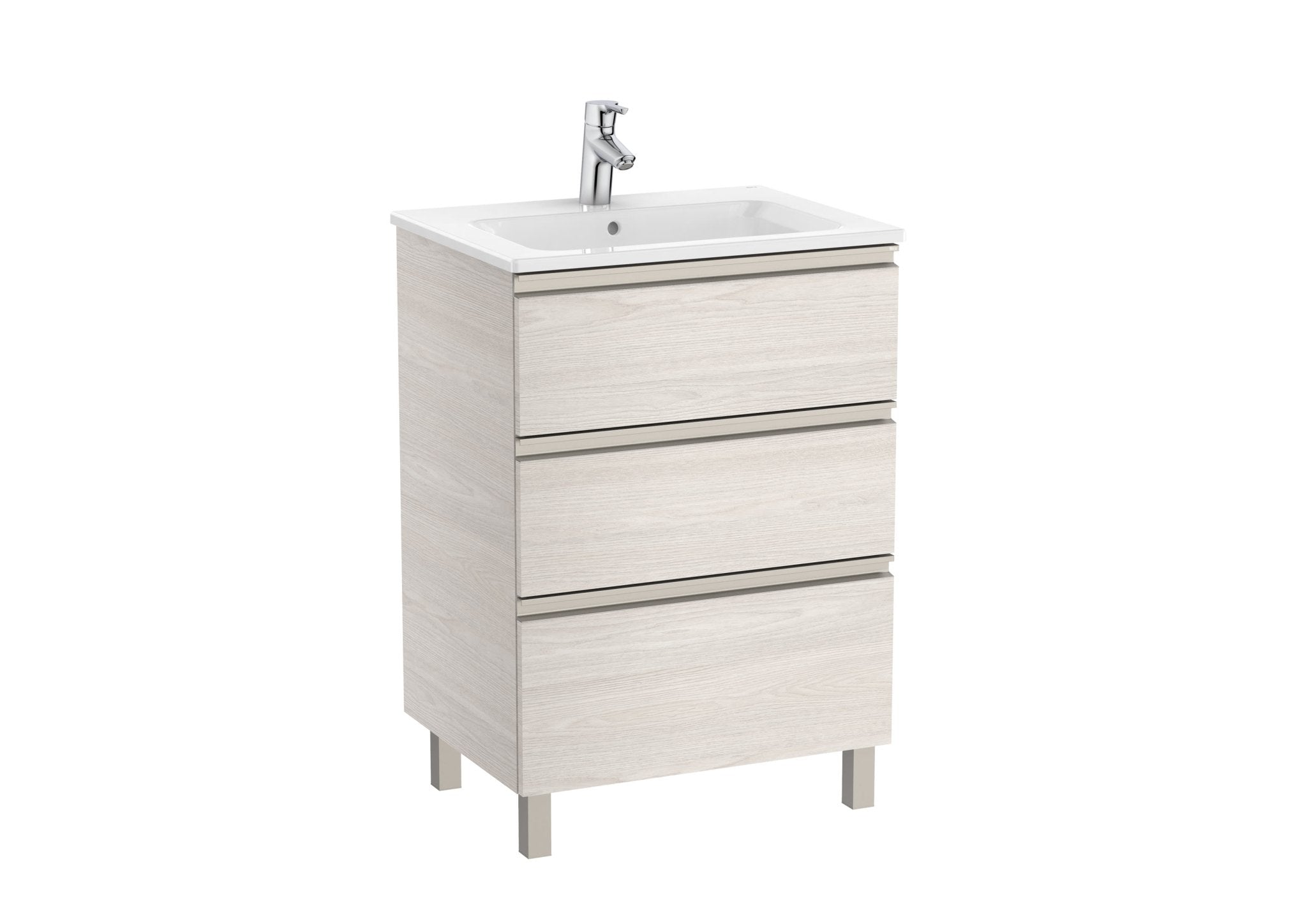 Roca - Mueble base The Gap Unik de tres cajones y lavabo - BricoandPool