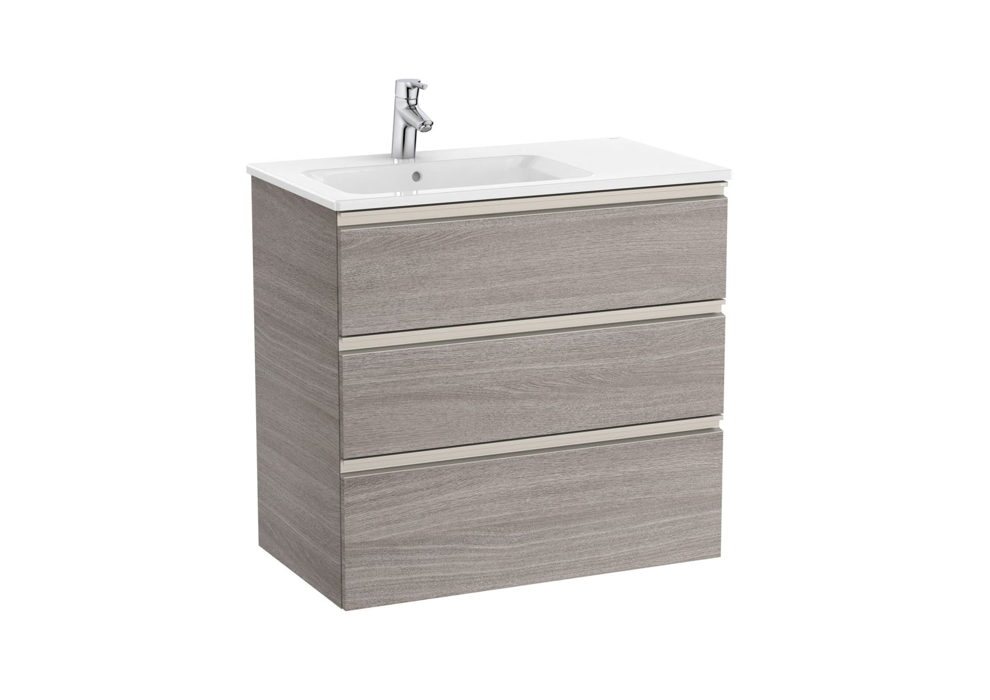 Roca - Mueble base The Gap Unik de tres cajones y lavabo - BricoandPool