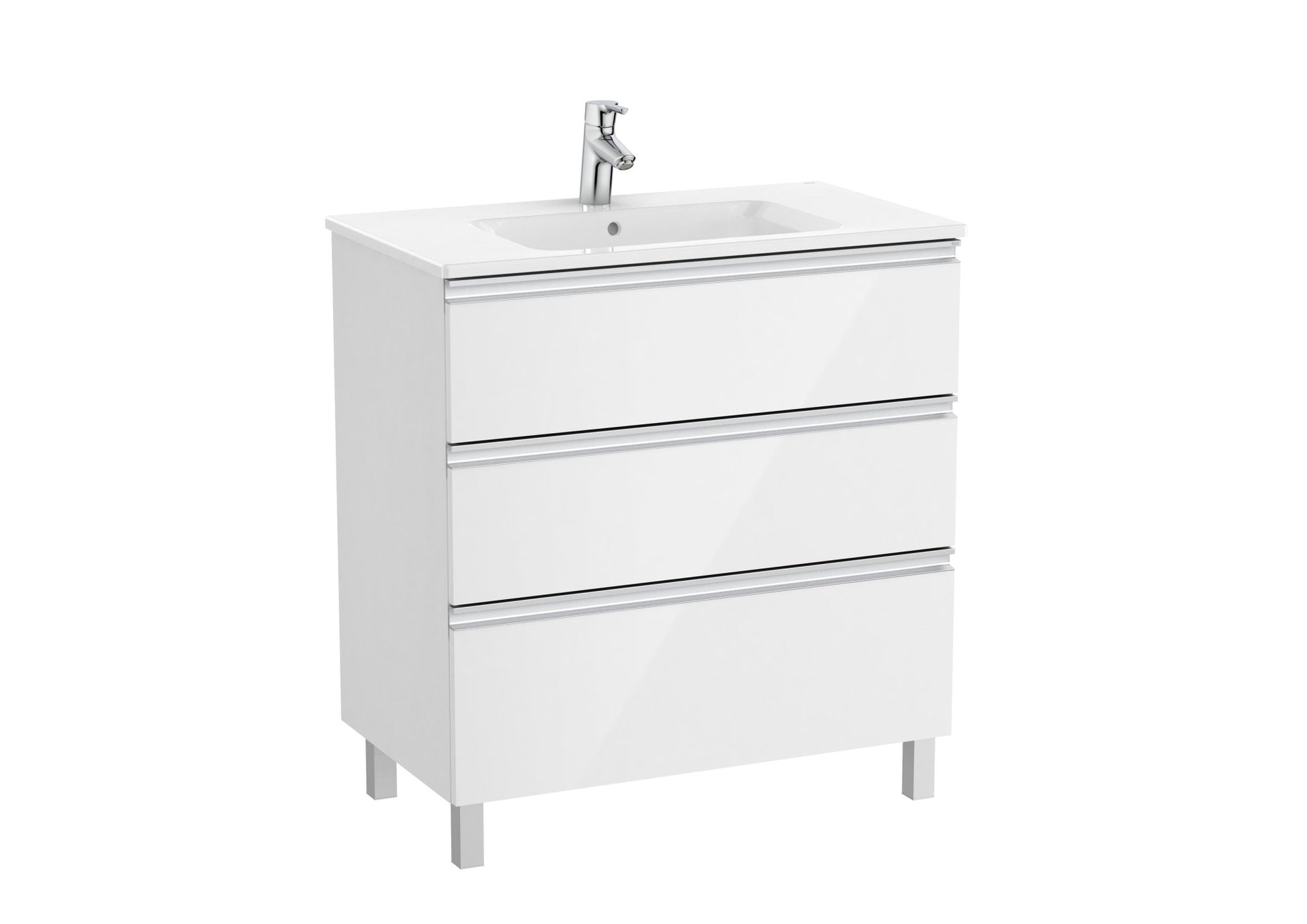 Roca - Mueble base The Gap Unik de tres cajones y lavabo - BricoandPool