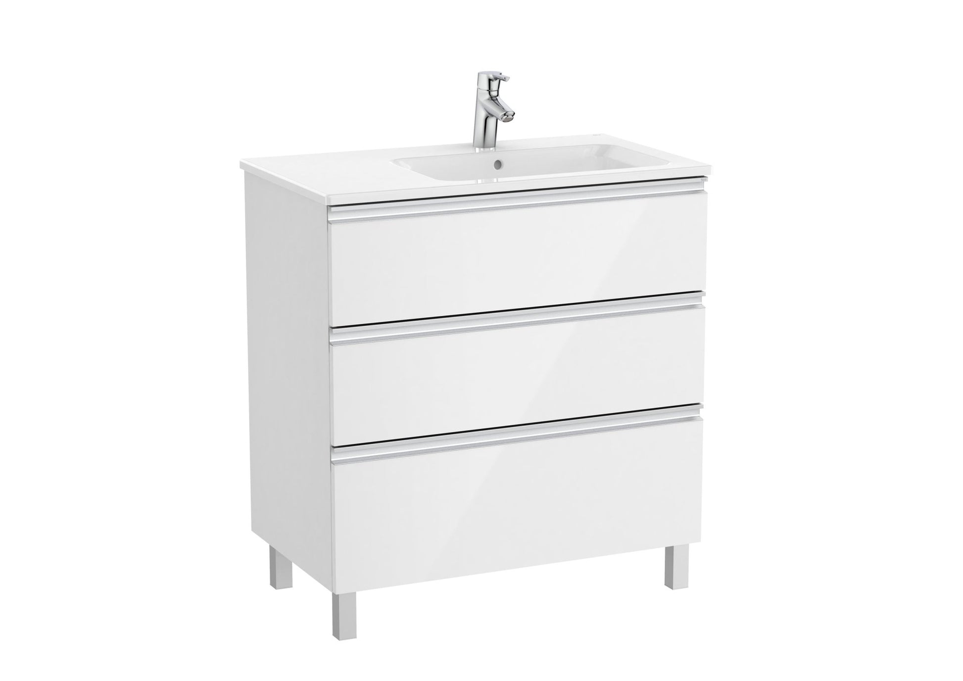 Roca - Mueble base The Gap Unik de tres cajones y lavabo - BricoandPool