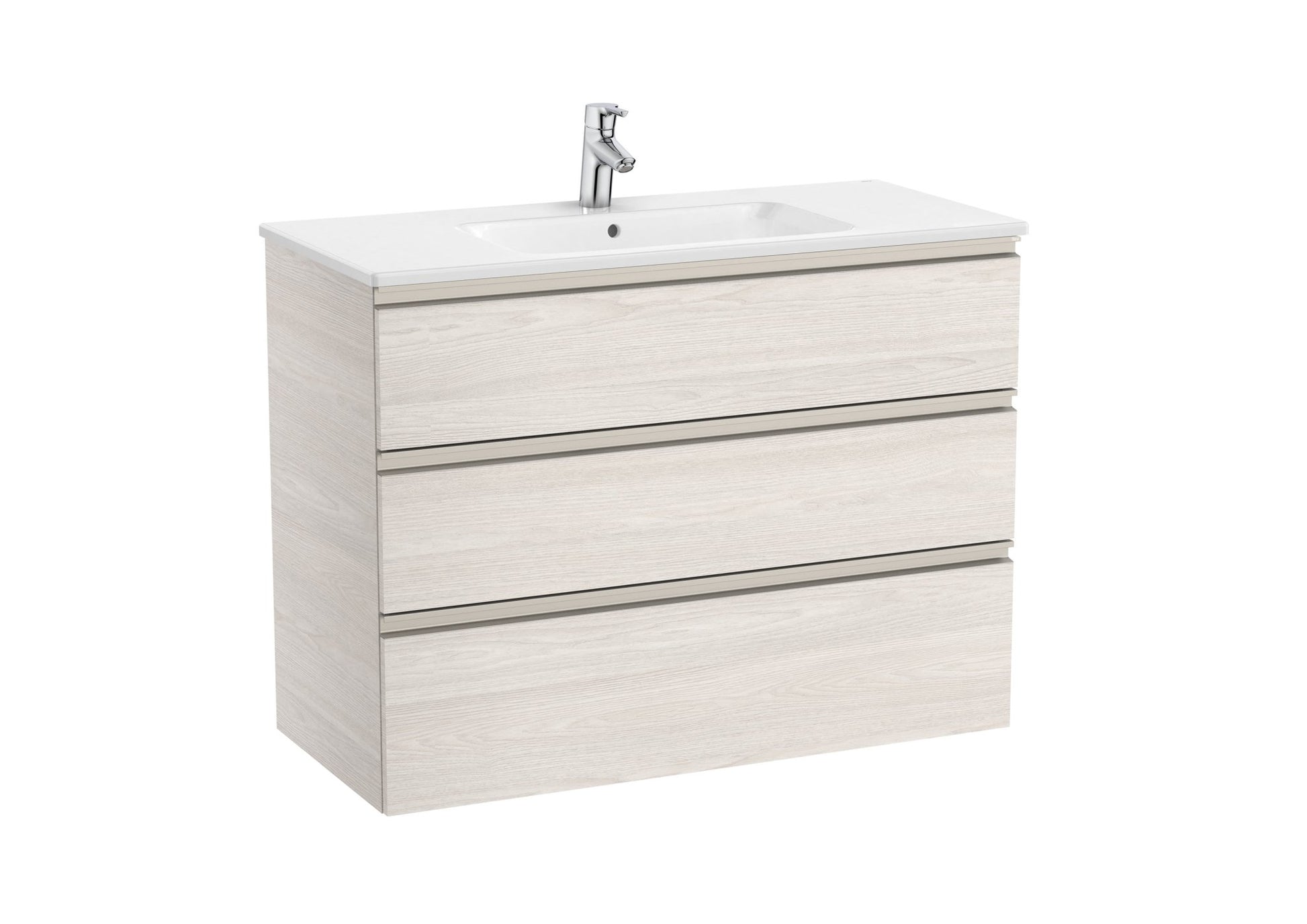 Roca - Mueble base The Gap Unik de tres cajones y lavabo - BricoandPool