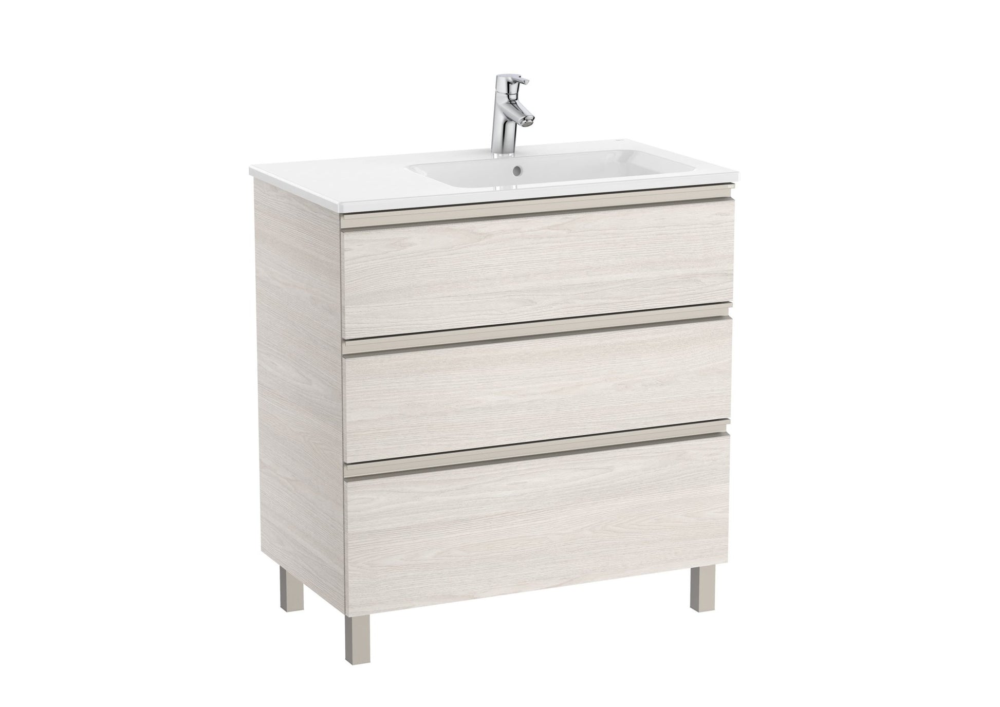 Roca - Mueble base The Gap Unik de tres cajones y lavabo - BricoandPool
