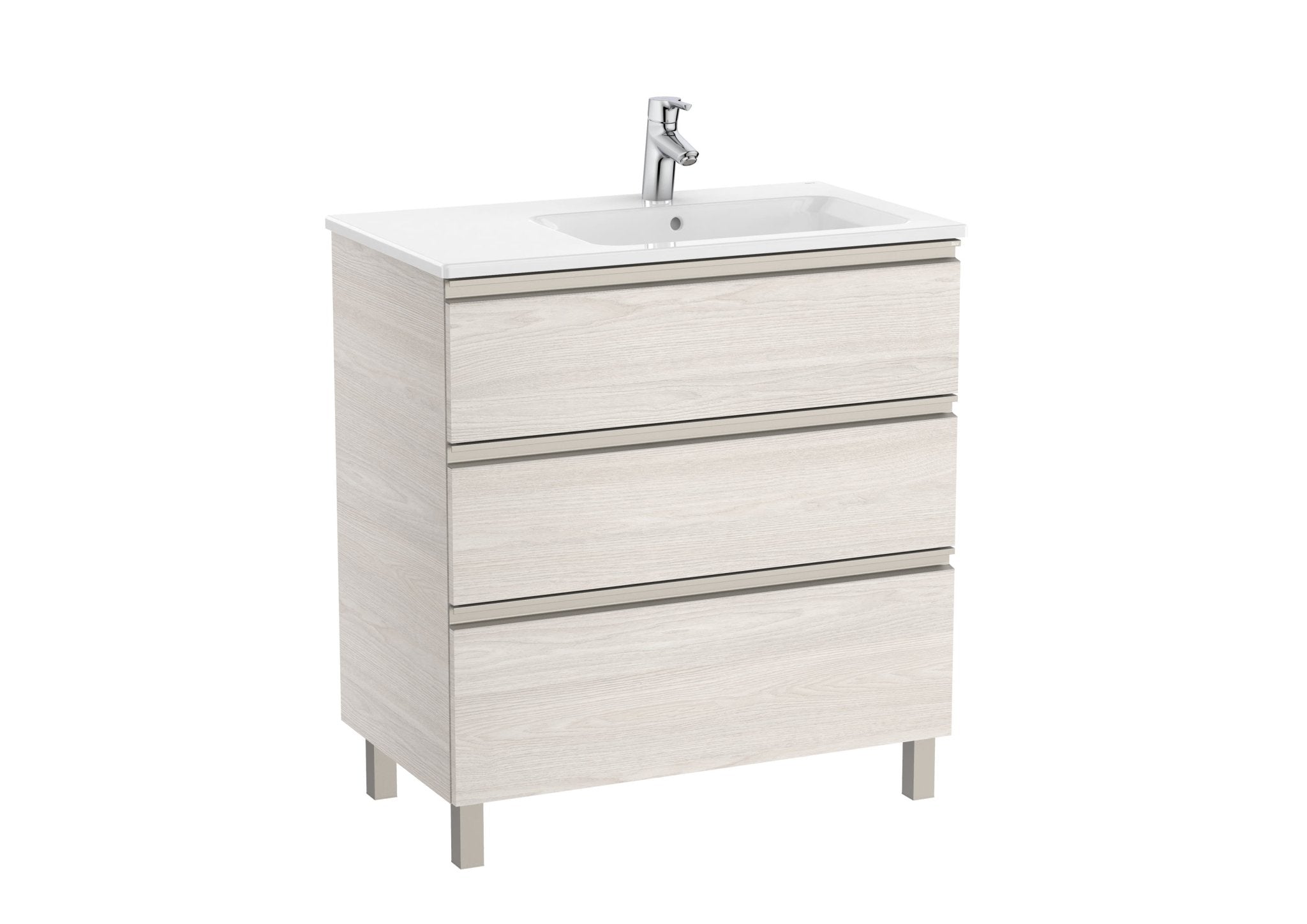 Roca - Mueble base The Gap Unik de tres cajones y lavabo - BricoandPool