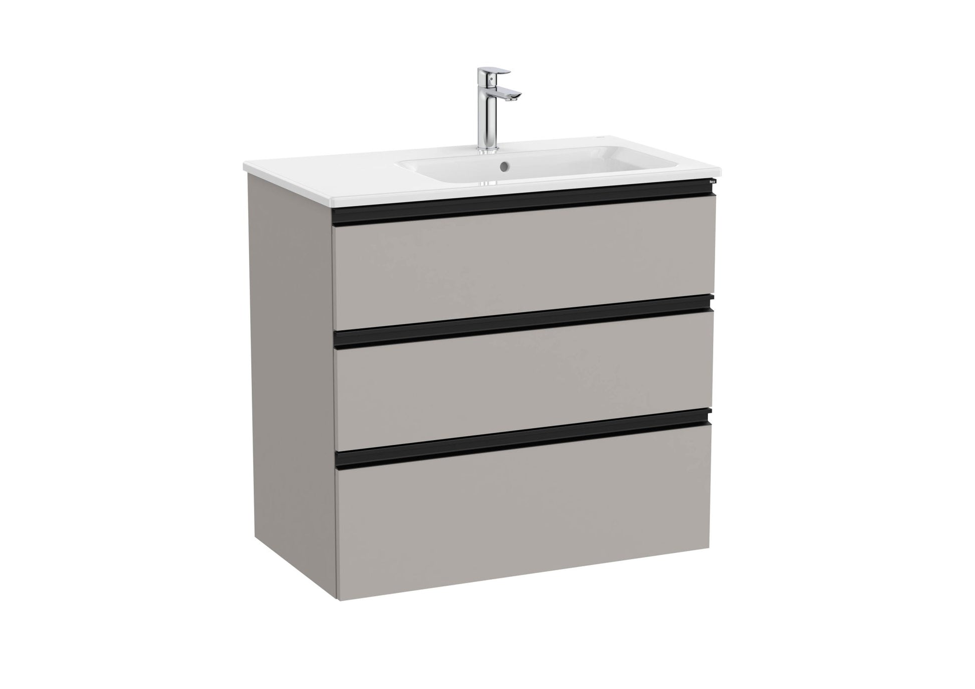 Roca - Mueble base The Gap Unik de tres cajones y lavabo - BricoandPool