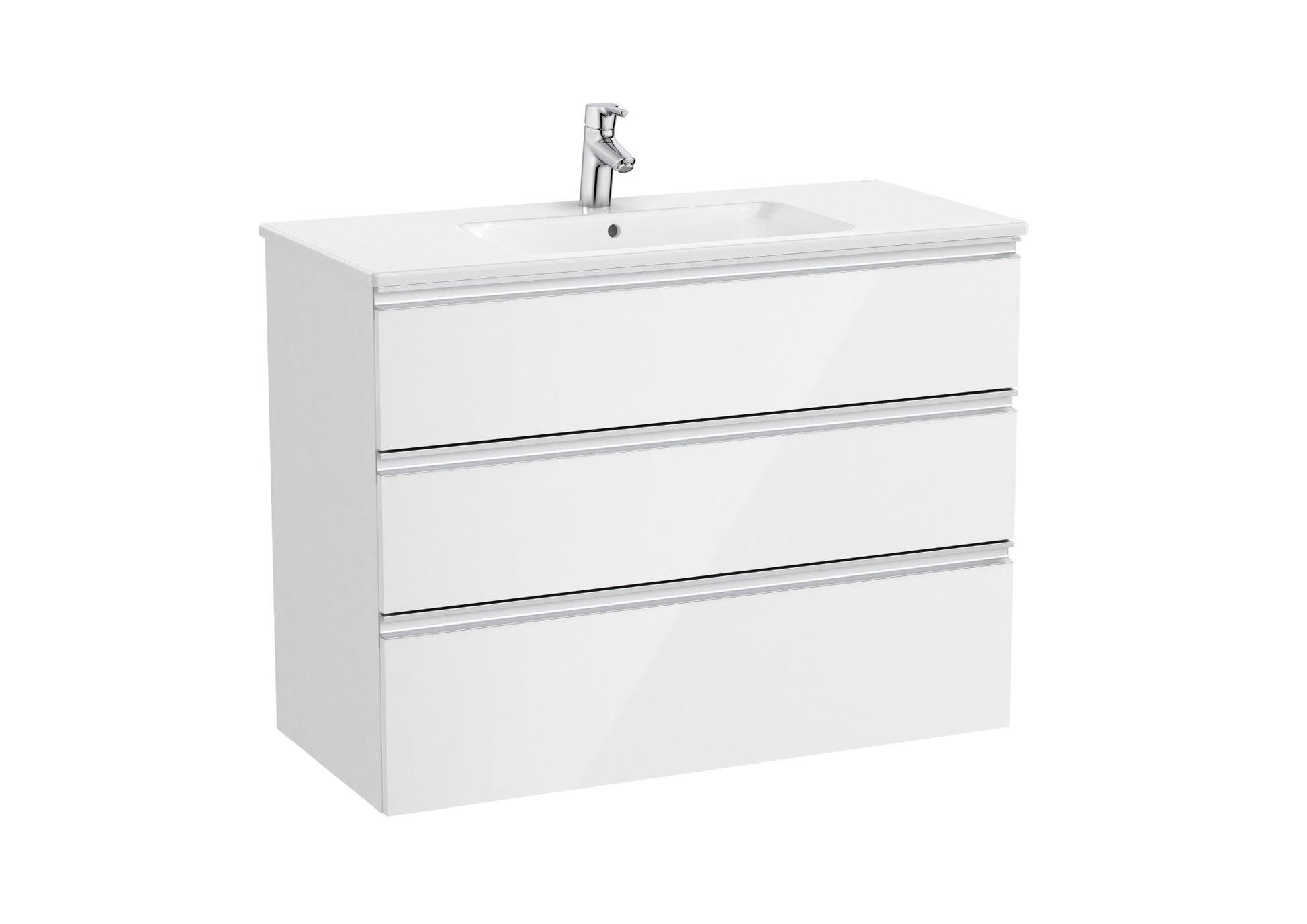 Roca - Mueble base The Gap Unik de tres cajones y lavabo - BricoandPool