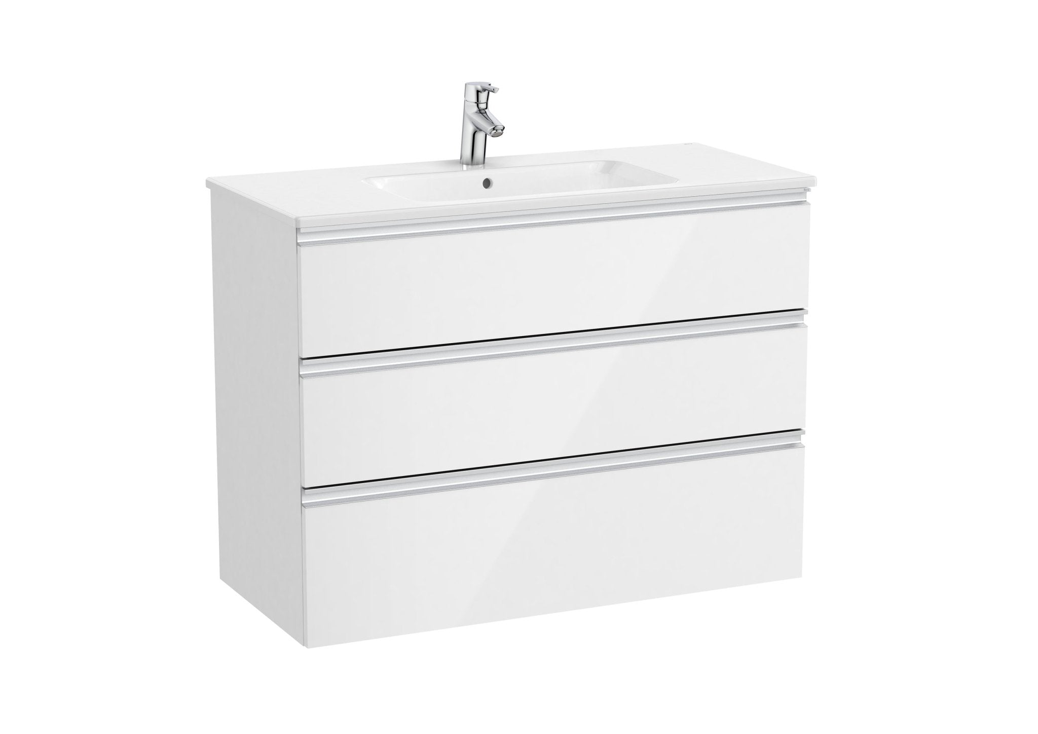 Roca - Mueble base The Gap Unik de tres cajones y lavabo - BricoandPool