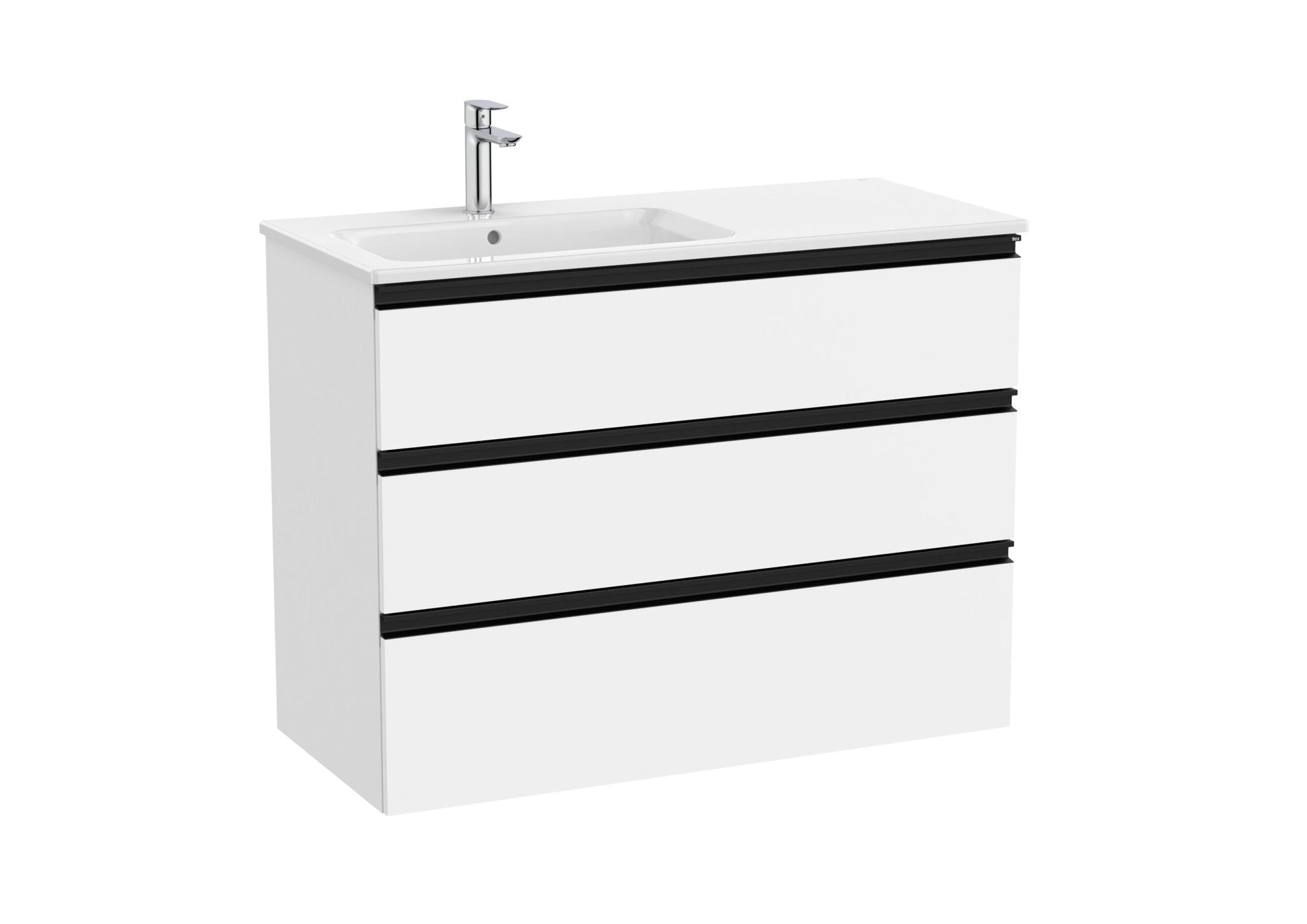 Roca - Mueble base The Gap Unik de tres cajones y lavabo - BricoandPool