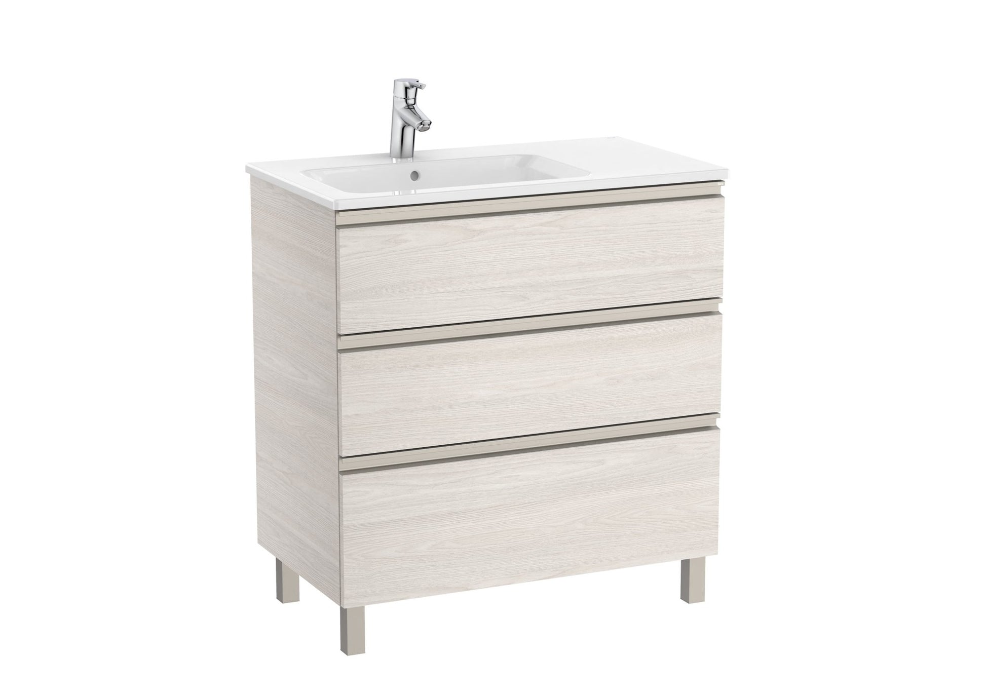 Roca - Mueble base The Gap Unik de tres cajones y lavabo - BricoandPool